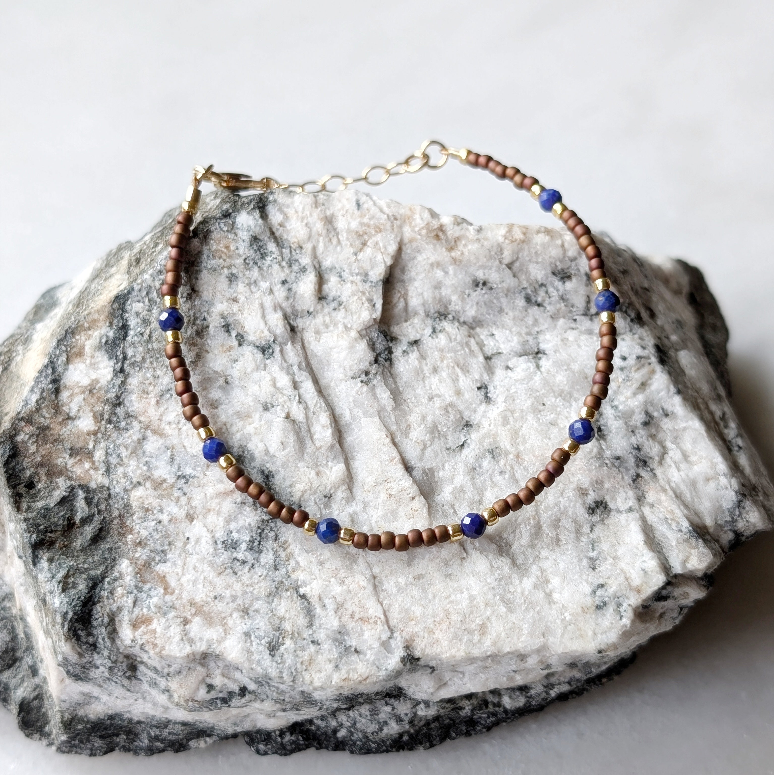 Lapis Midnight Bronze Bracelet