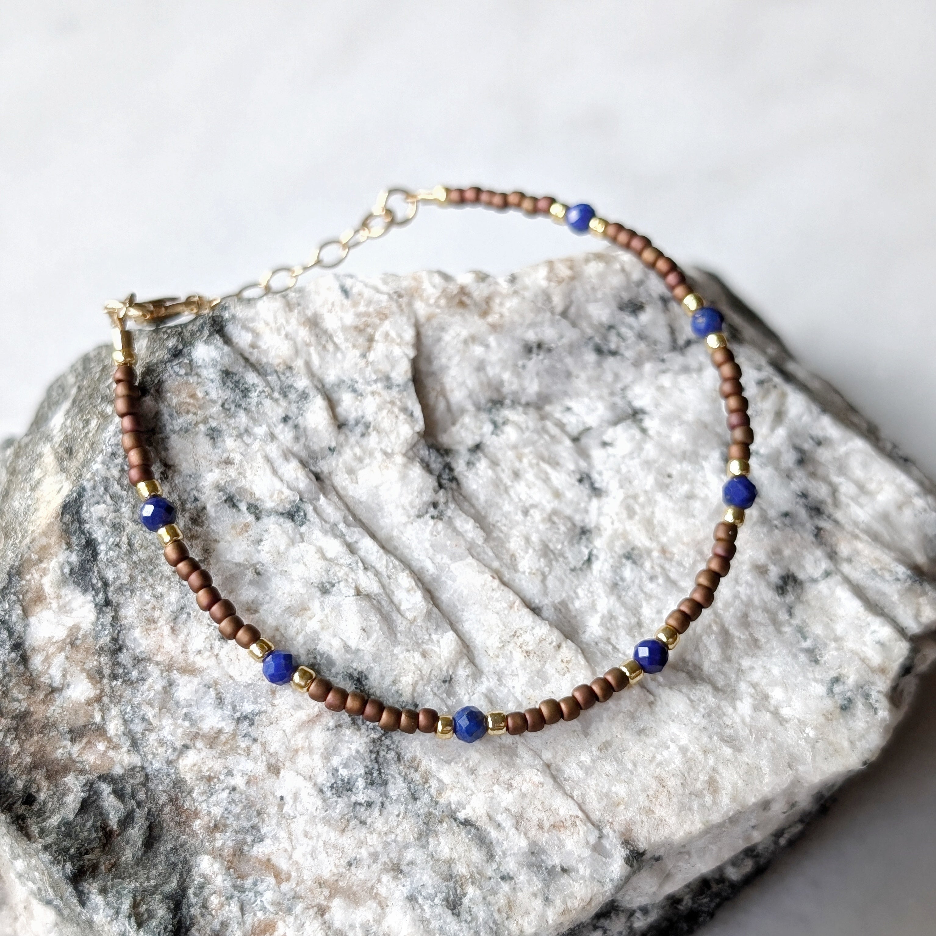 Lapis Midnight Bronze Bracelet