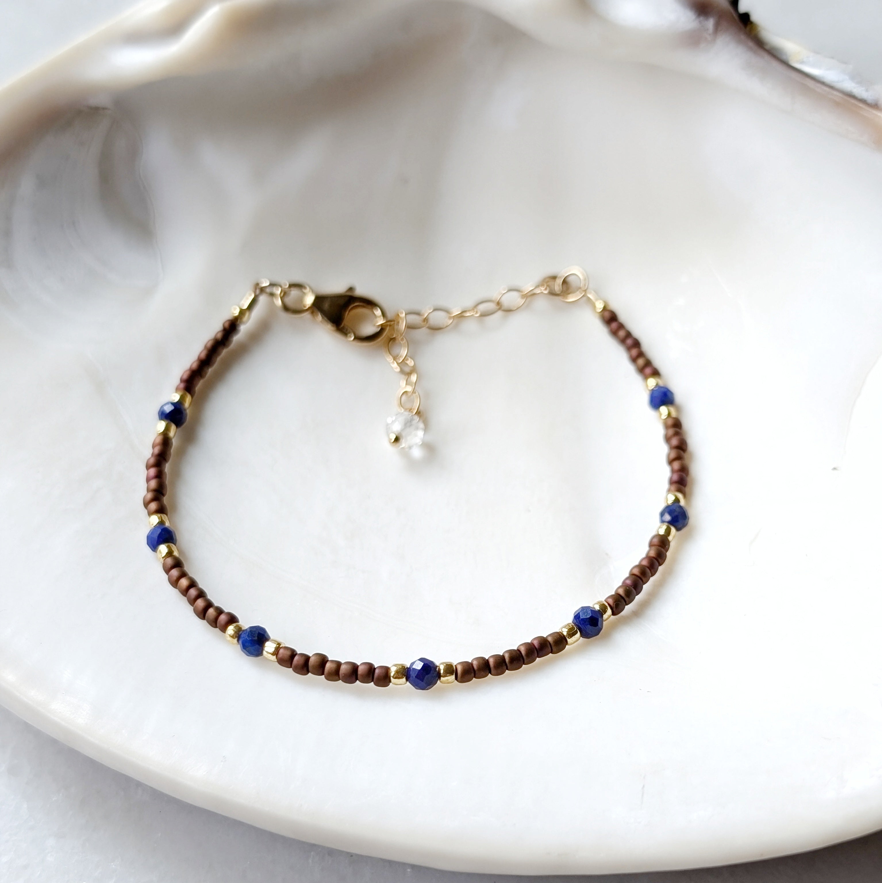 Lapis Midnight Bronze Bracelet