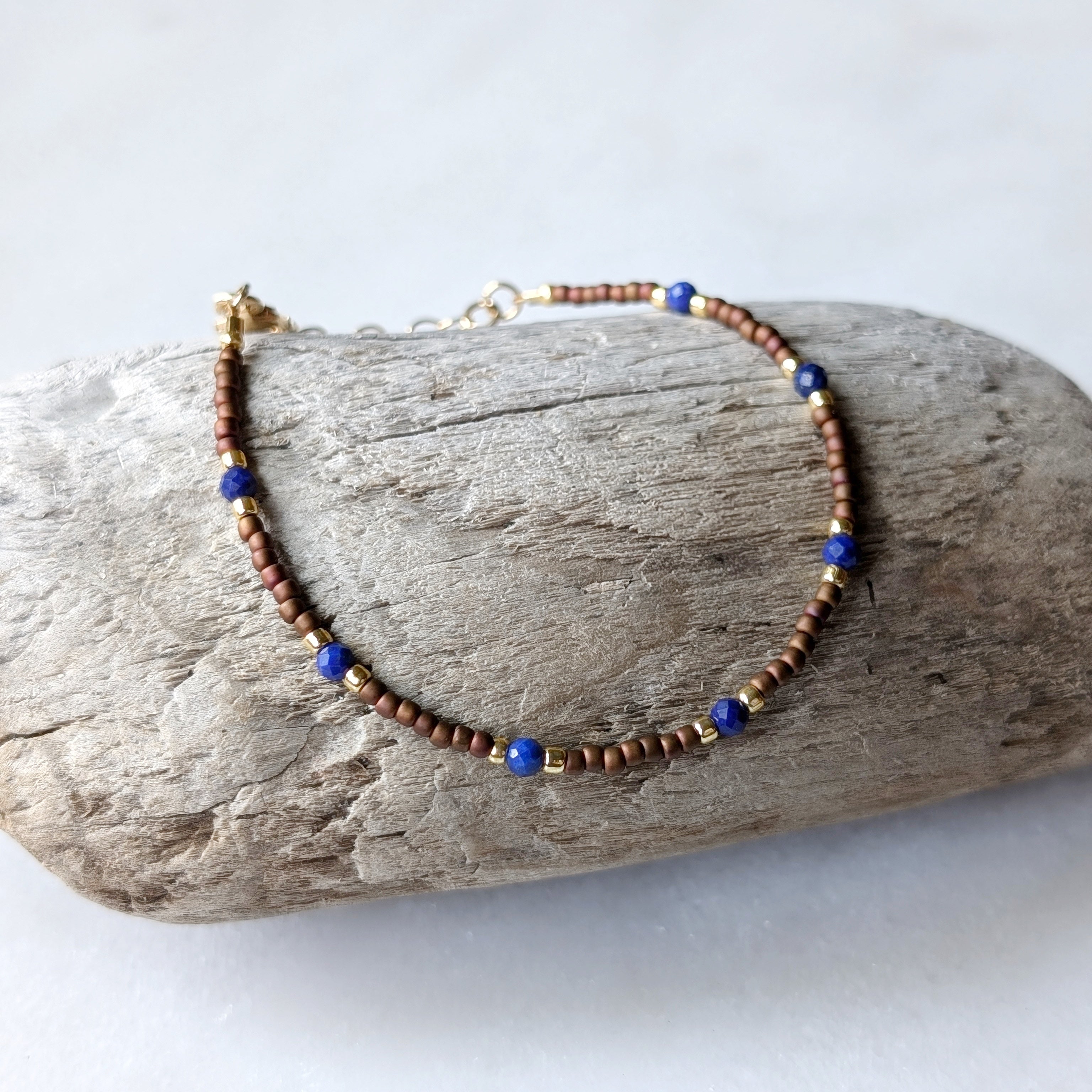 Lapis Midnight Bronze Bracelet
