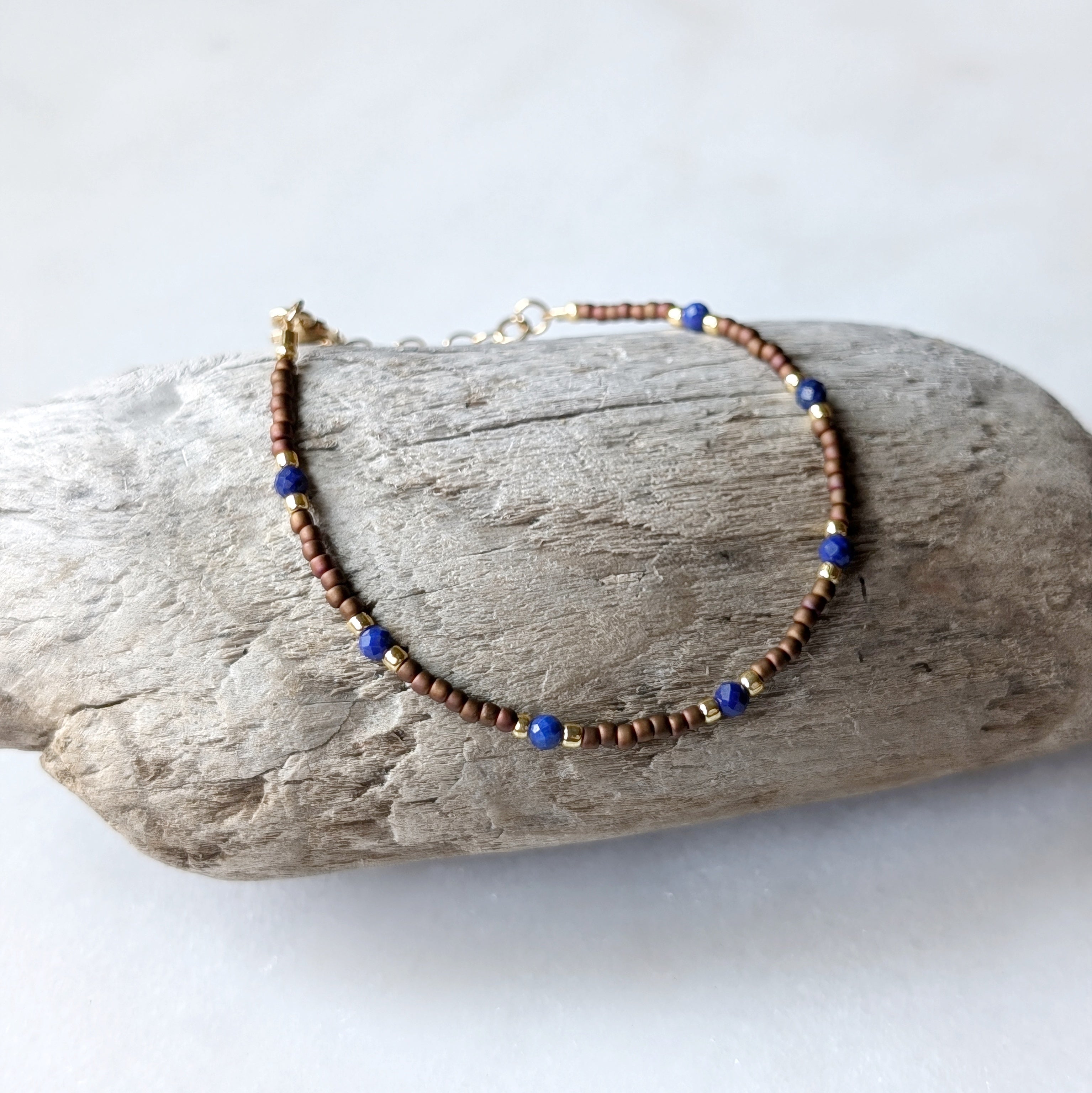 Lapis Midnight Bronze Bracelet