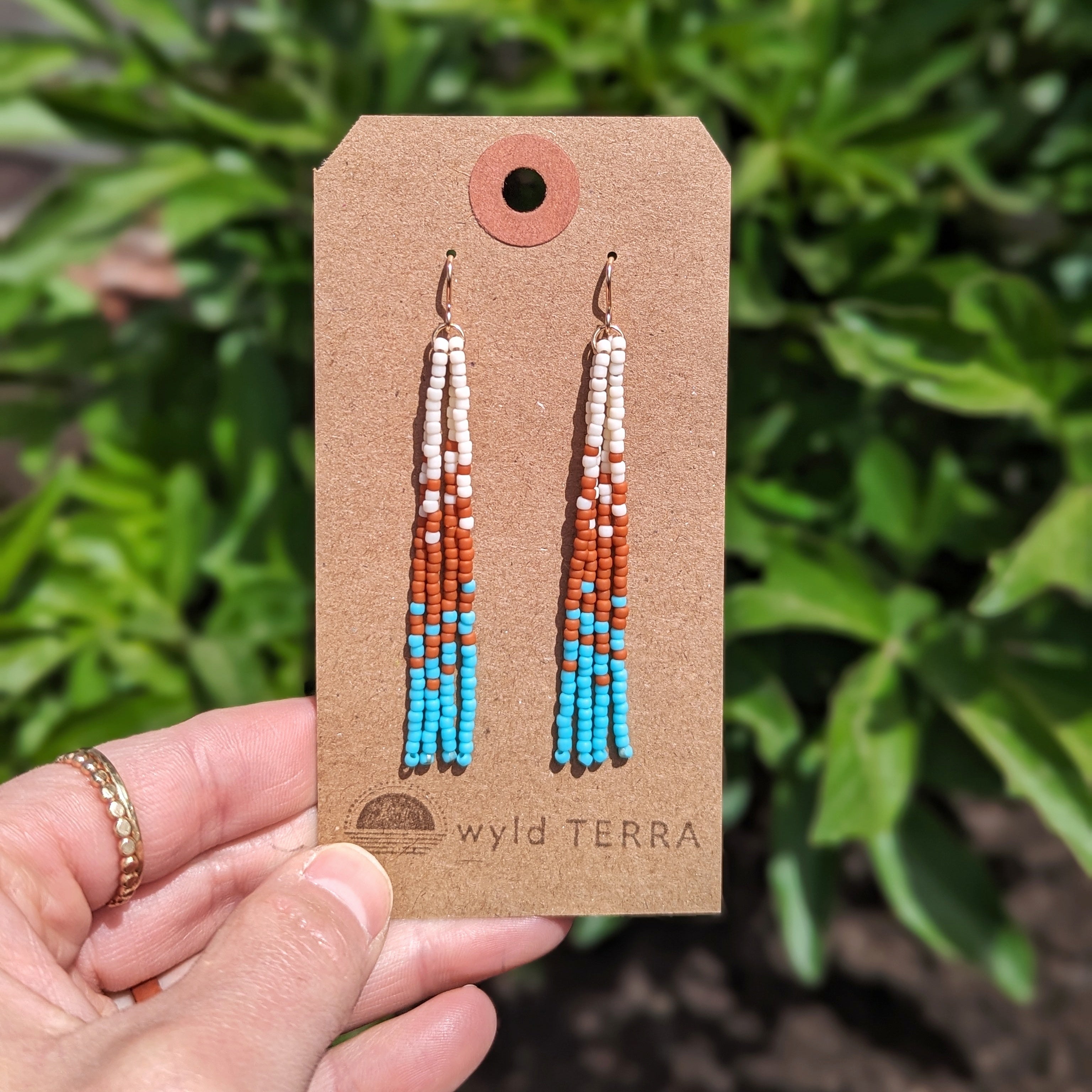 Southwest Wanderer Short Fringe Beaded Earrings