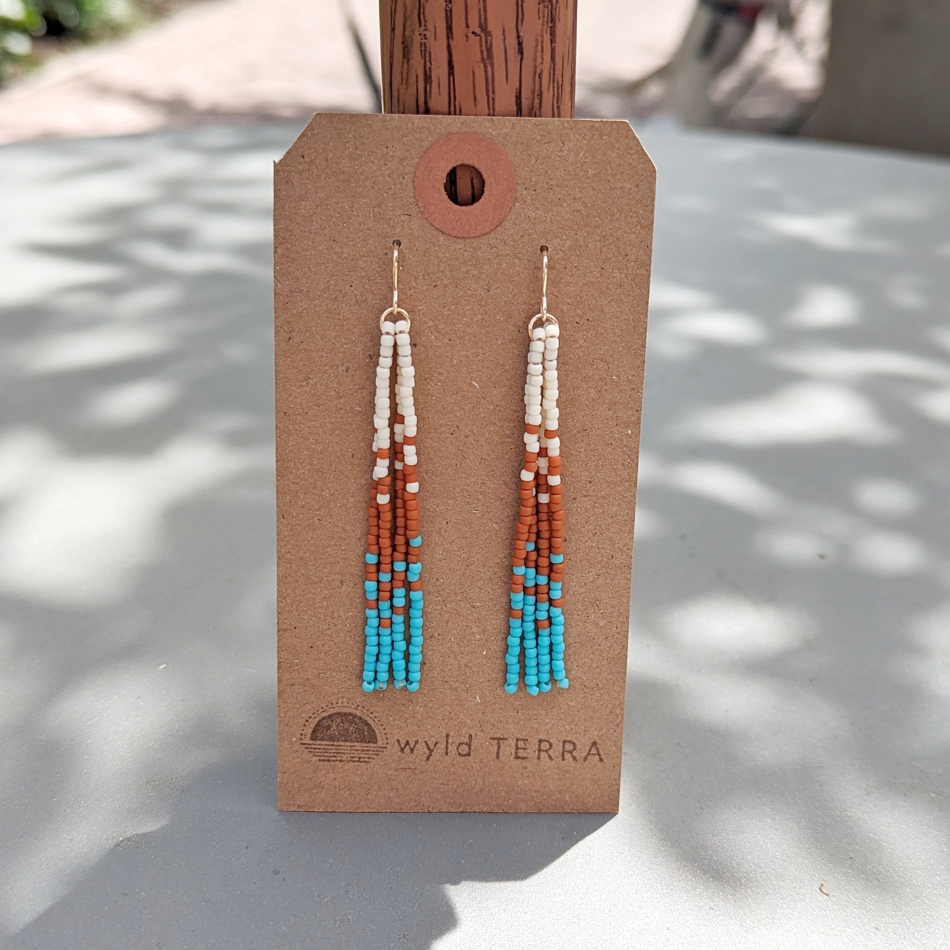 Southwest Wanderer Short Fringe Beaded Earrings