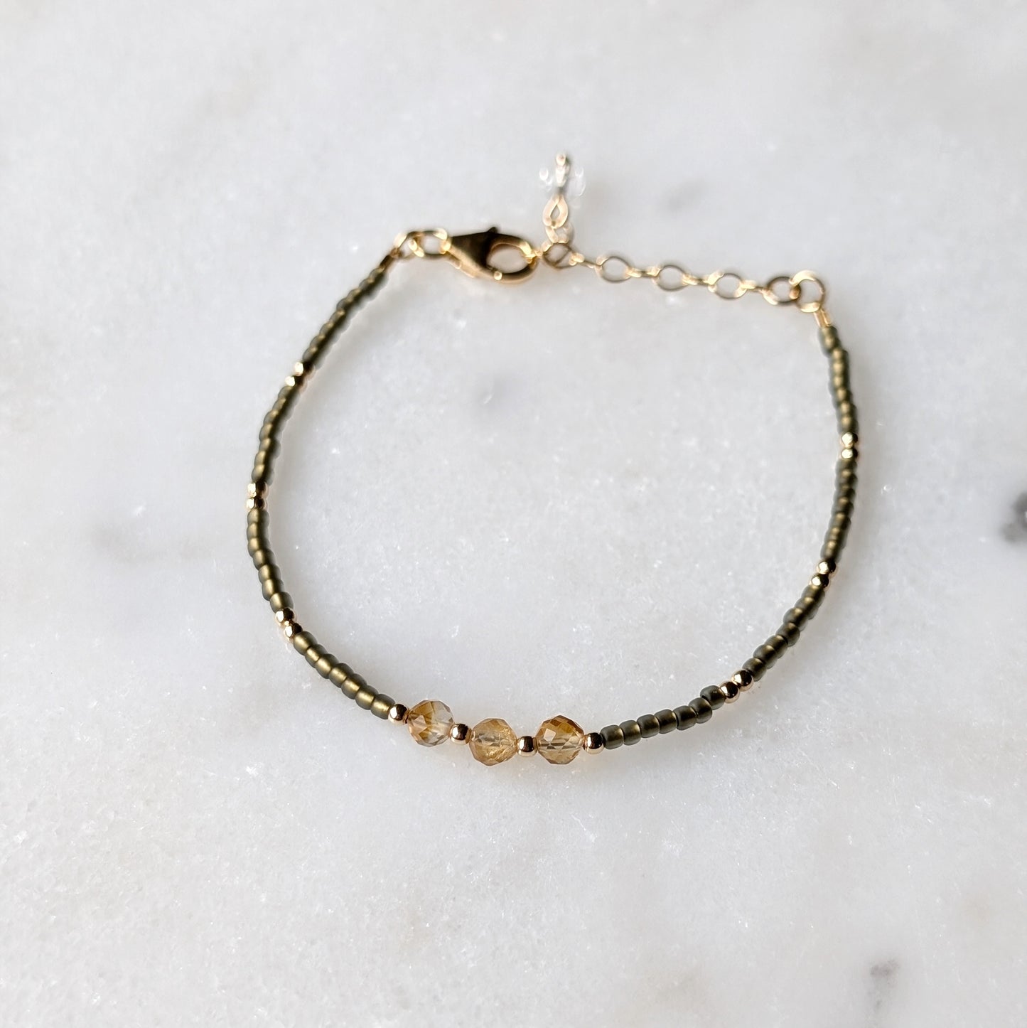 Citrine Sage Triple Abundance Bracelet