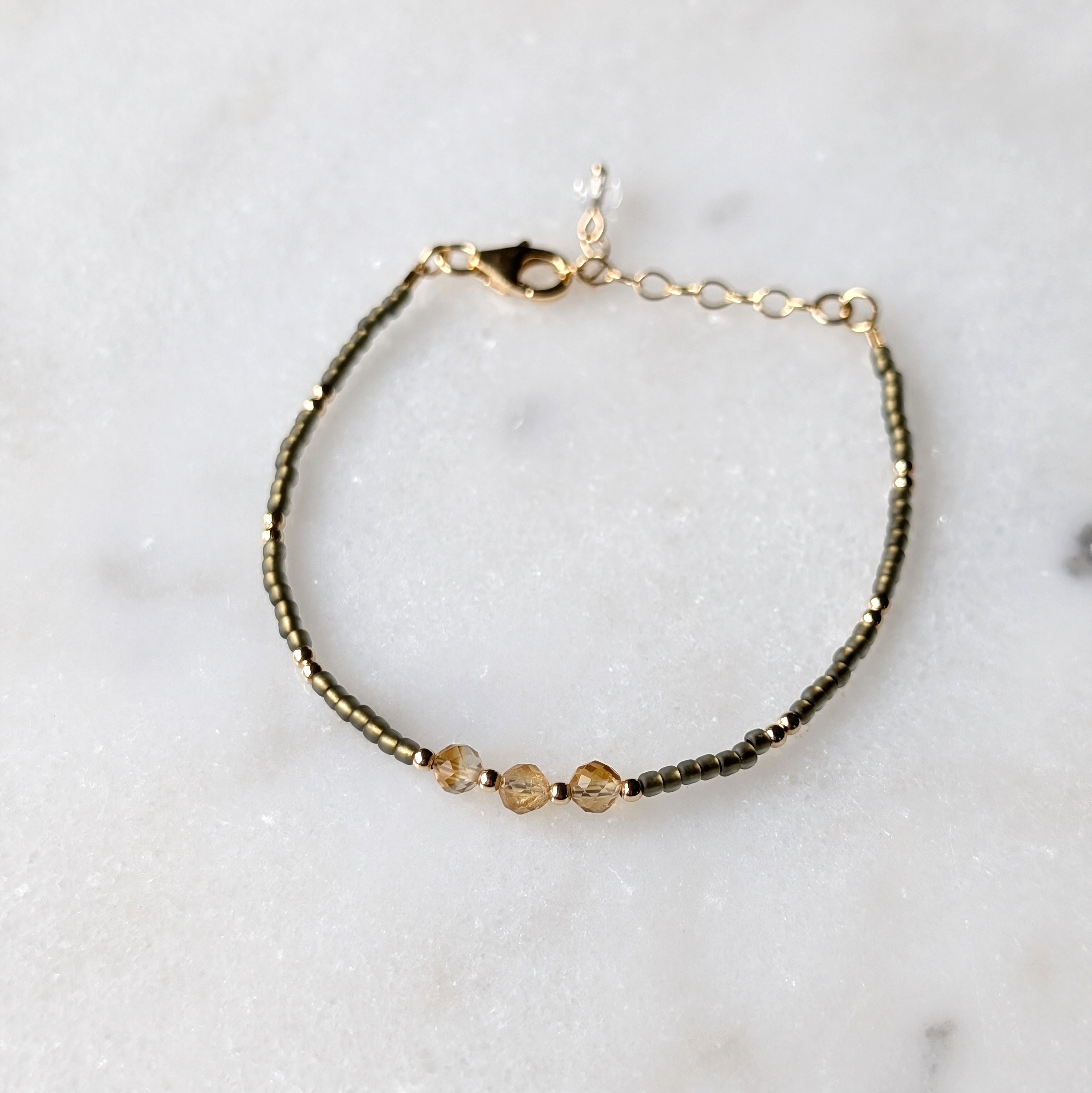 Citrine Sage Triple Abundance Bracelet