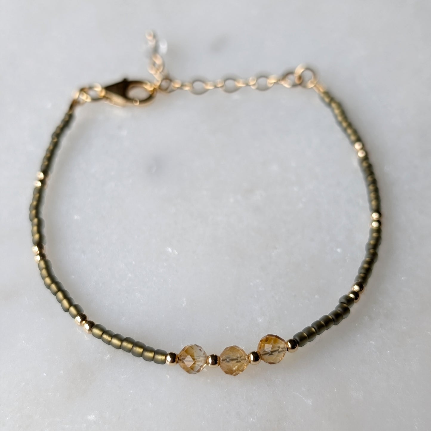Citrine Sage Triple Abundance Bracelet
