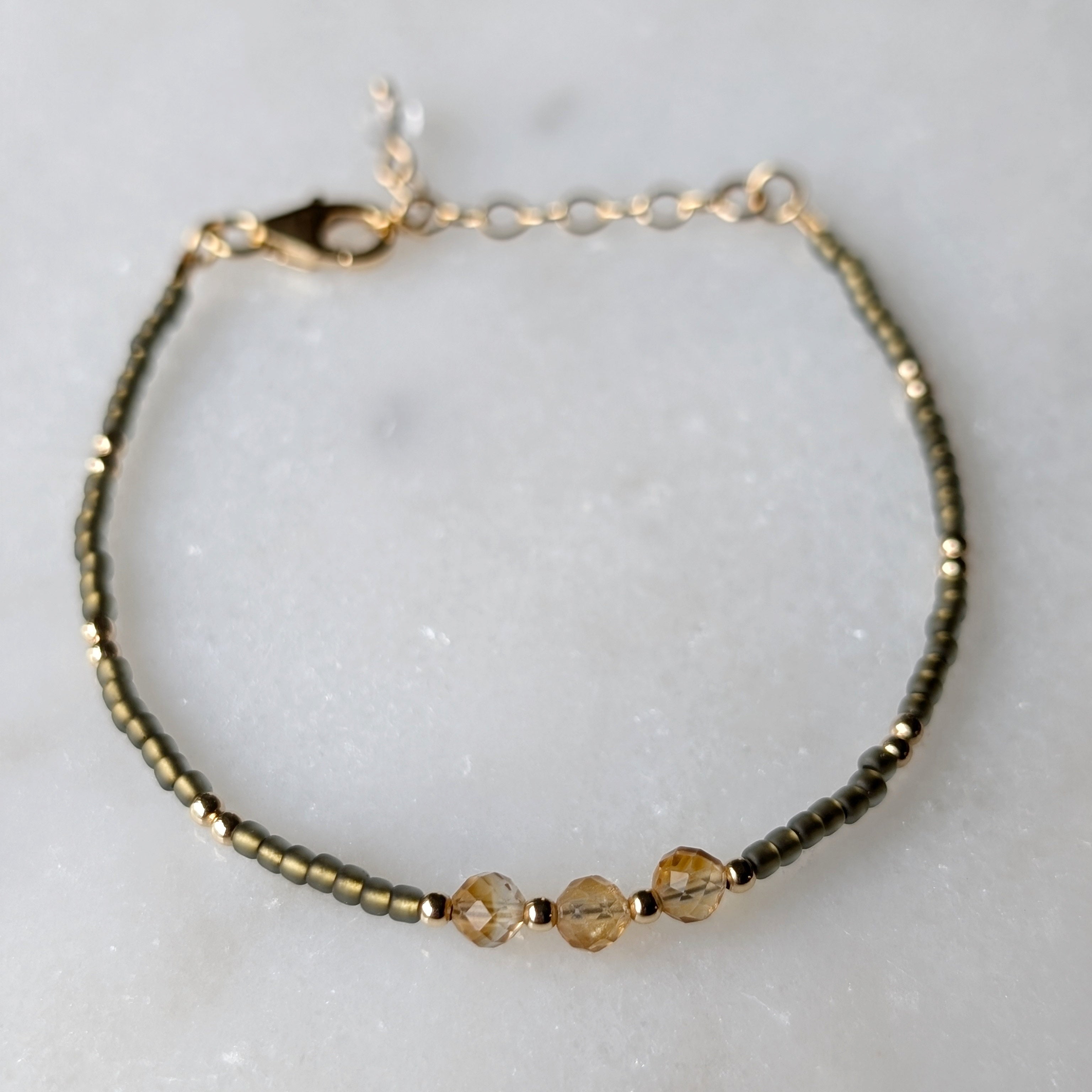 Citrine Sage Triple Abundance Bracelet