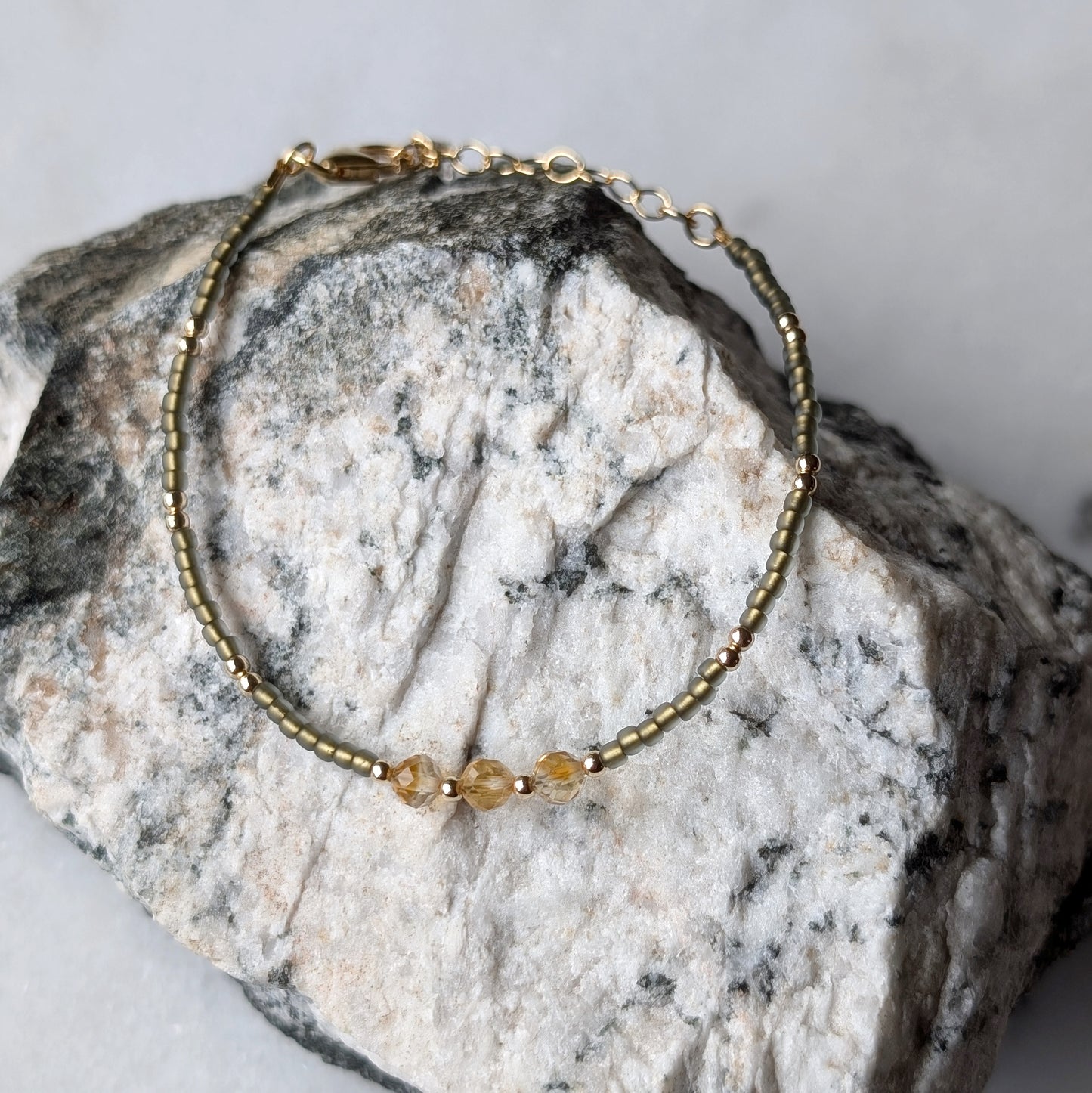 Citrine Sage Triple Abundance Bracelet