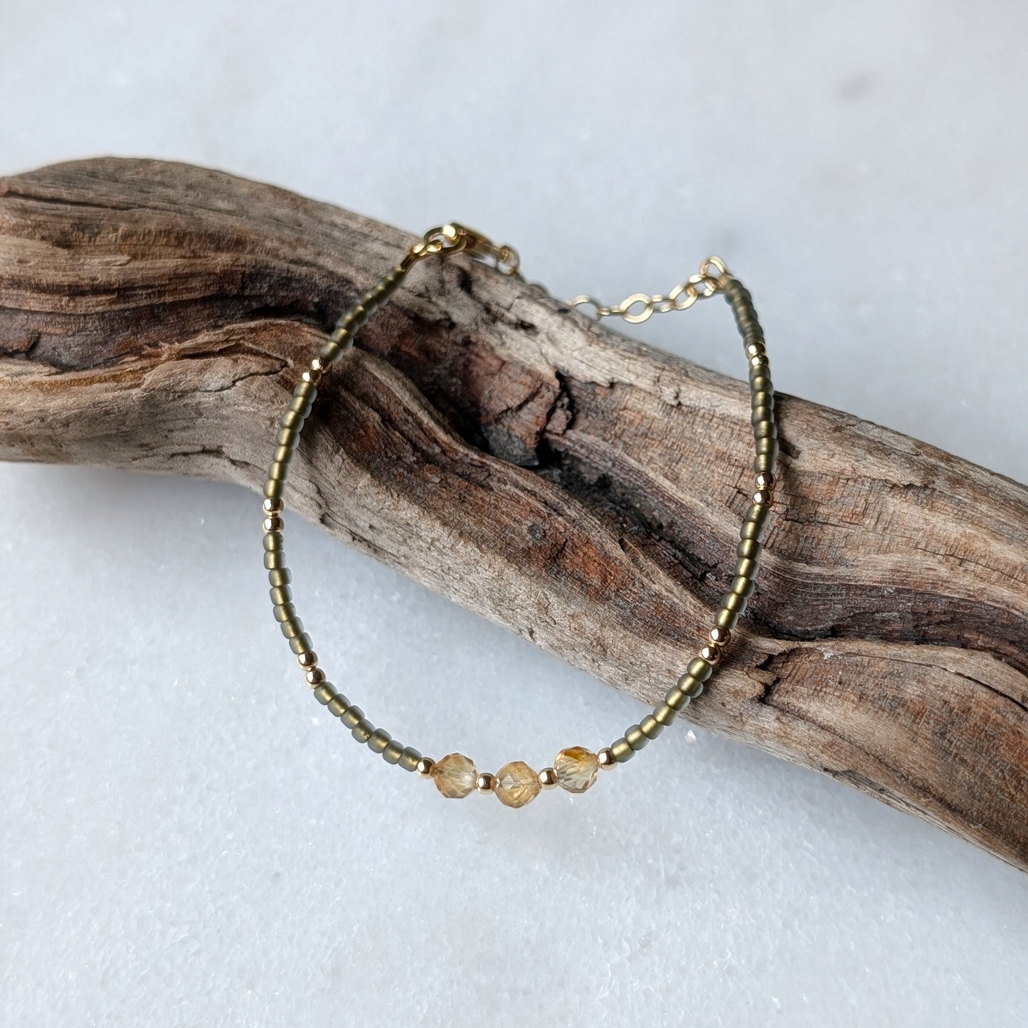 Citrine Sage Triple Abundance Bracelet