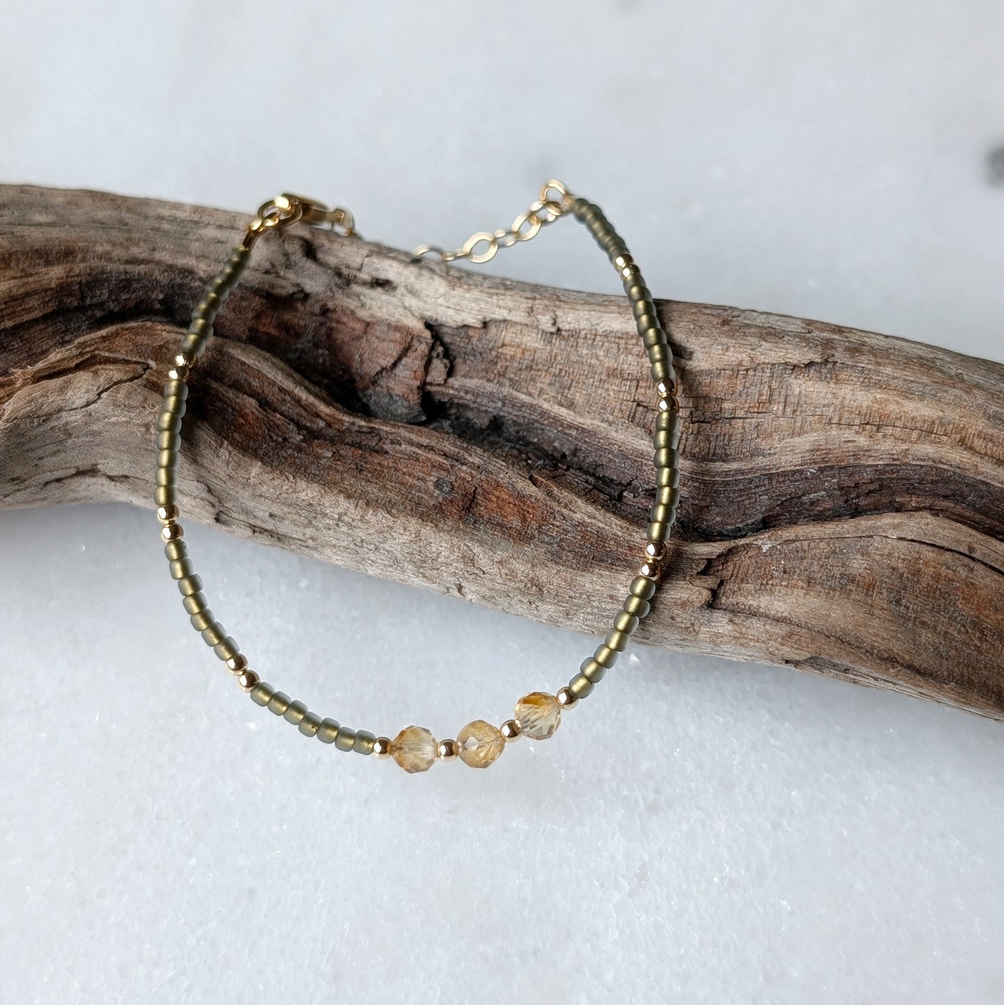 Citrine Sage Triple Abundance Bracelet