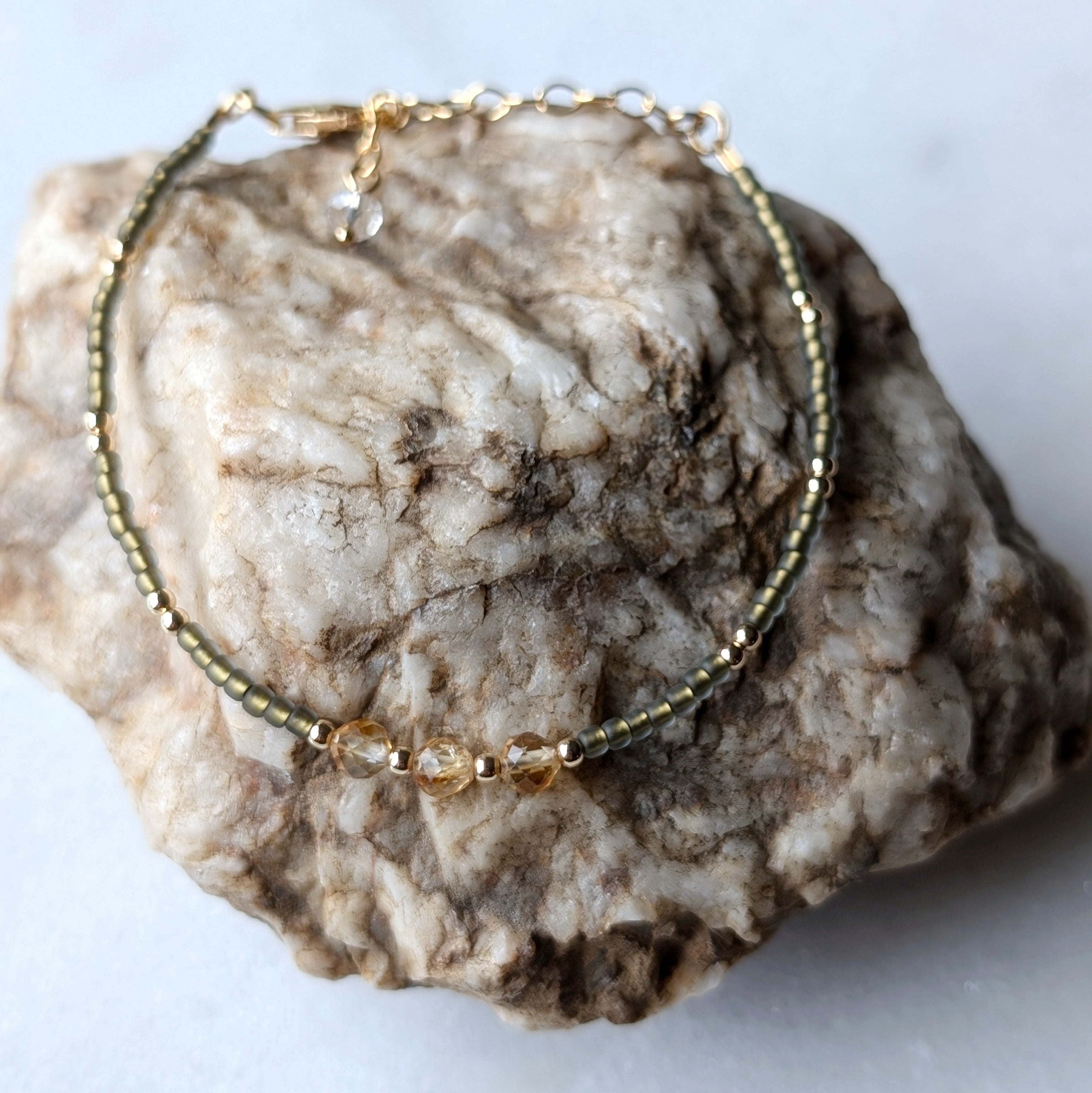 Citrine Sage Triple Abundance Bracelet