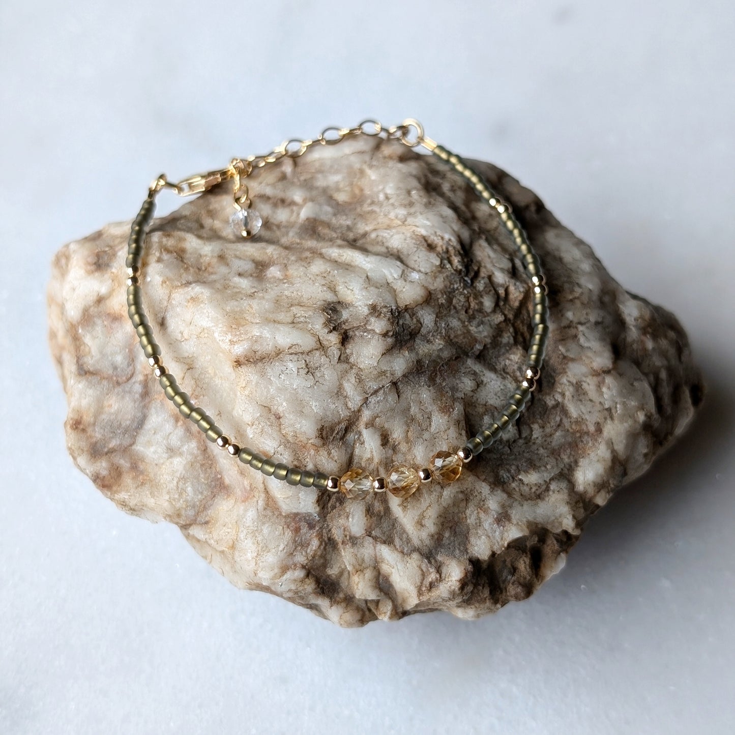 Citrine Sage Triple Abundance Bracelet