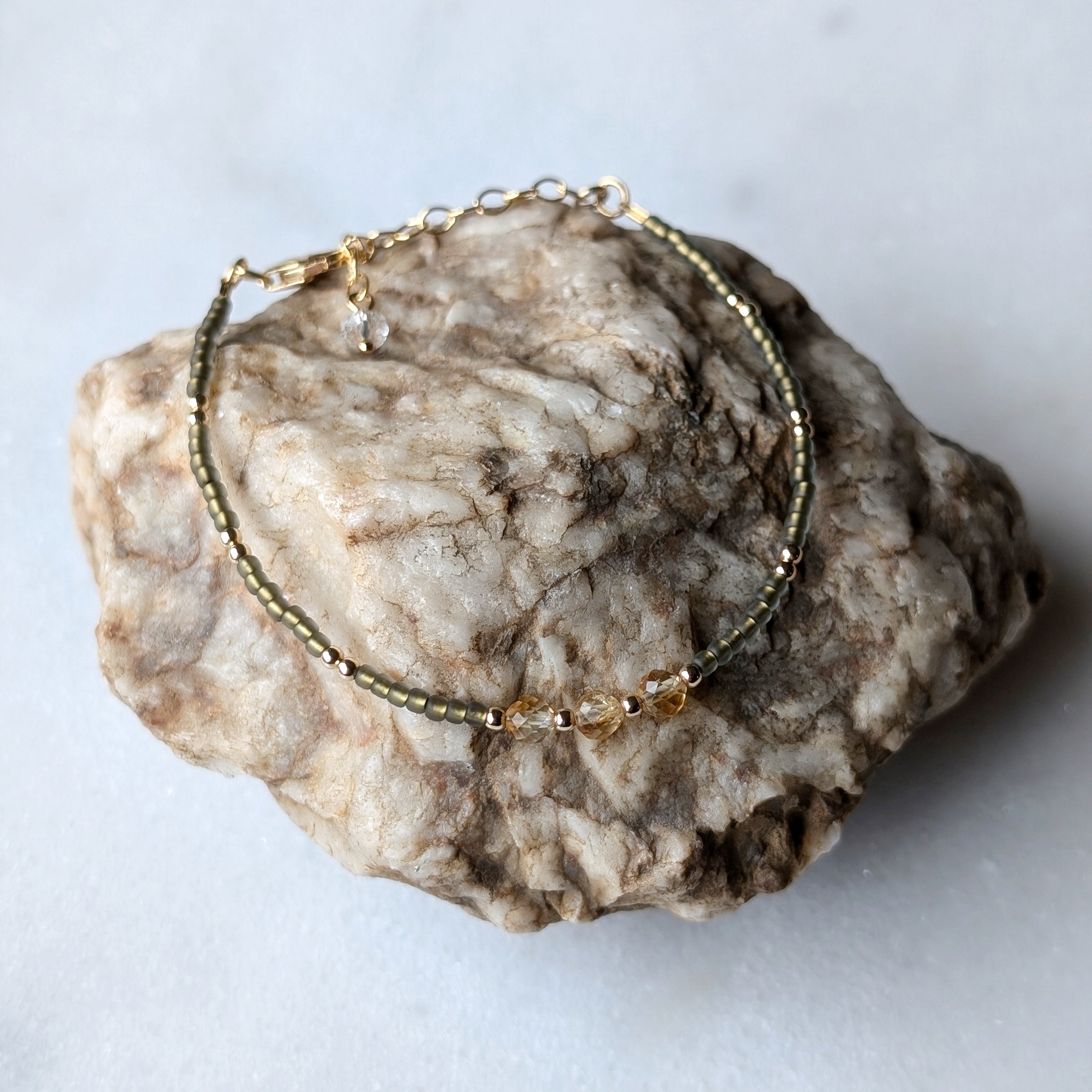 Citrine Sage Triple Abundance Bracelet