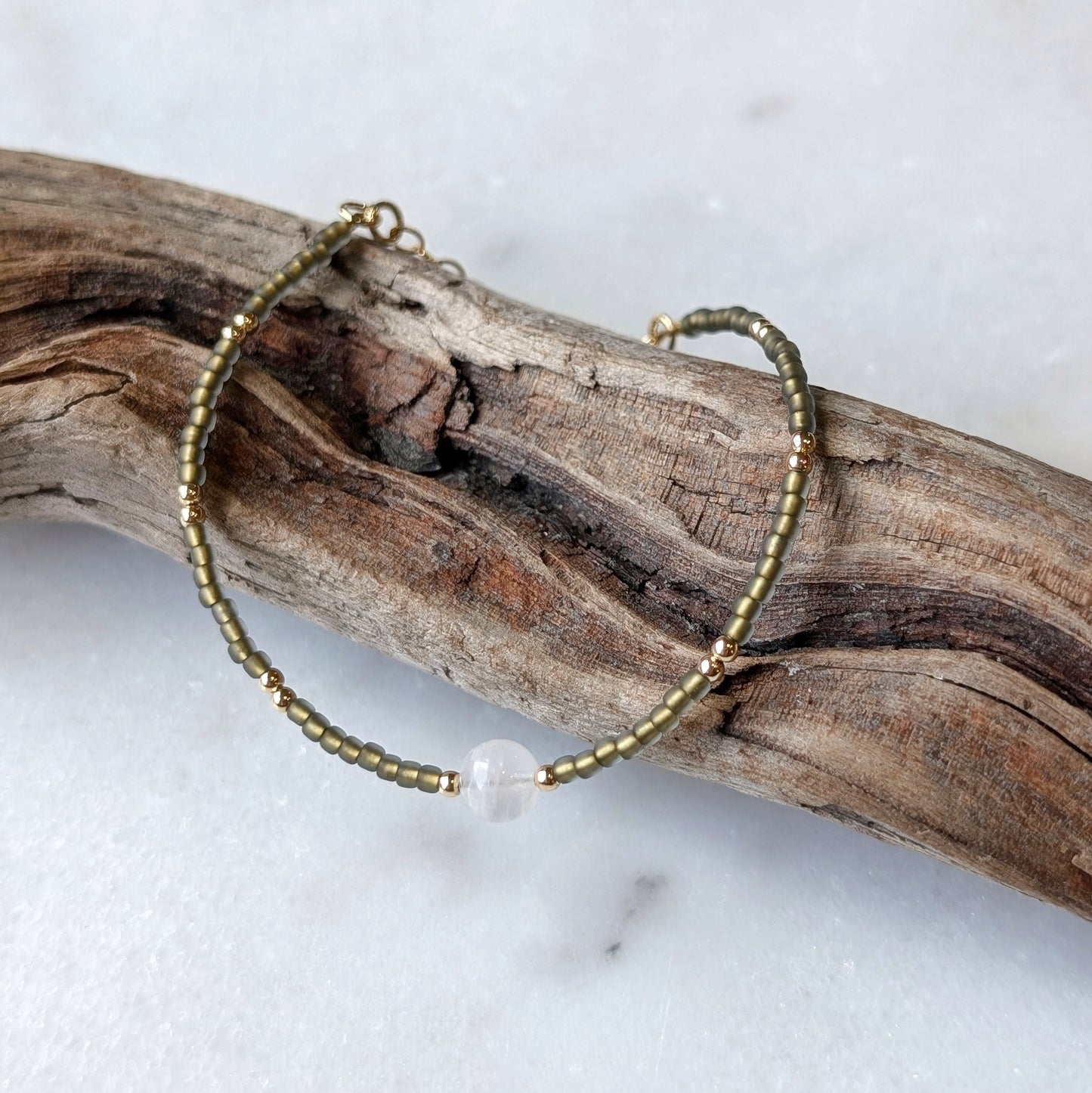 Moonstone Sage Green Balance Bracelet