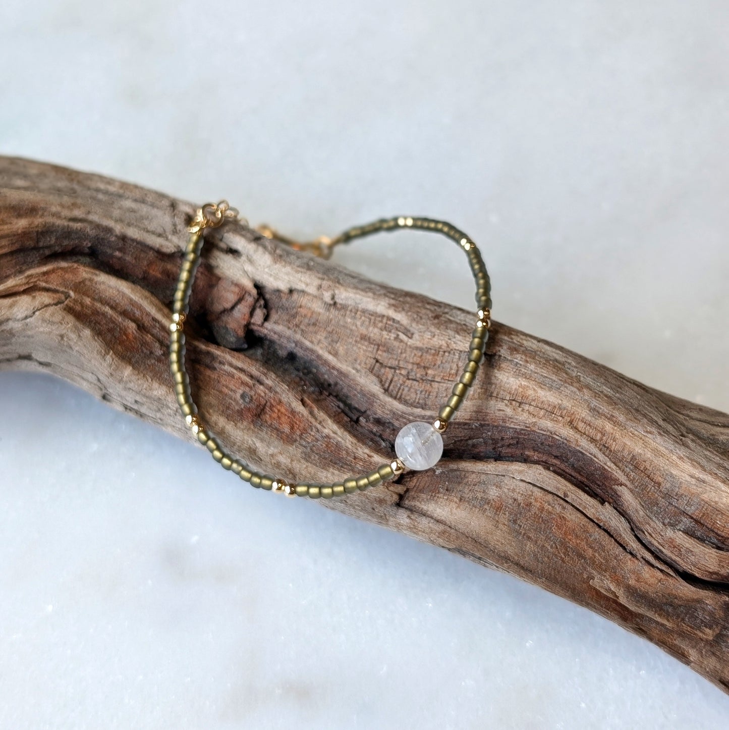 Moonstone Sage Green Balance Bracelet