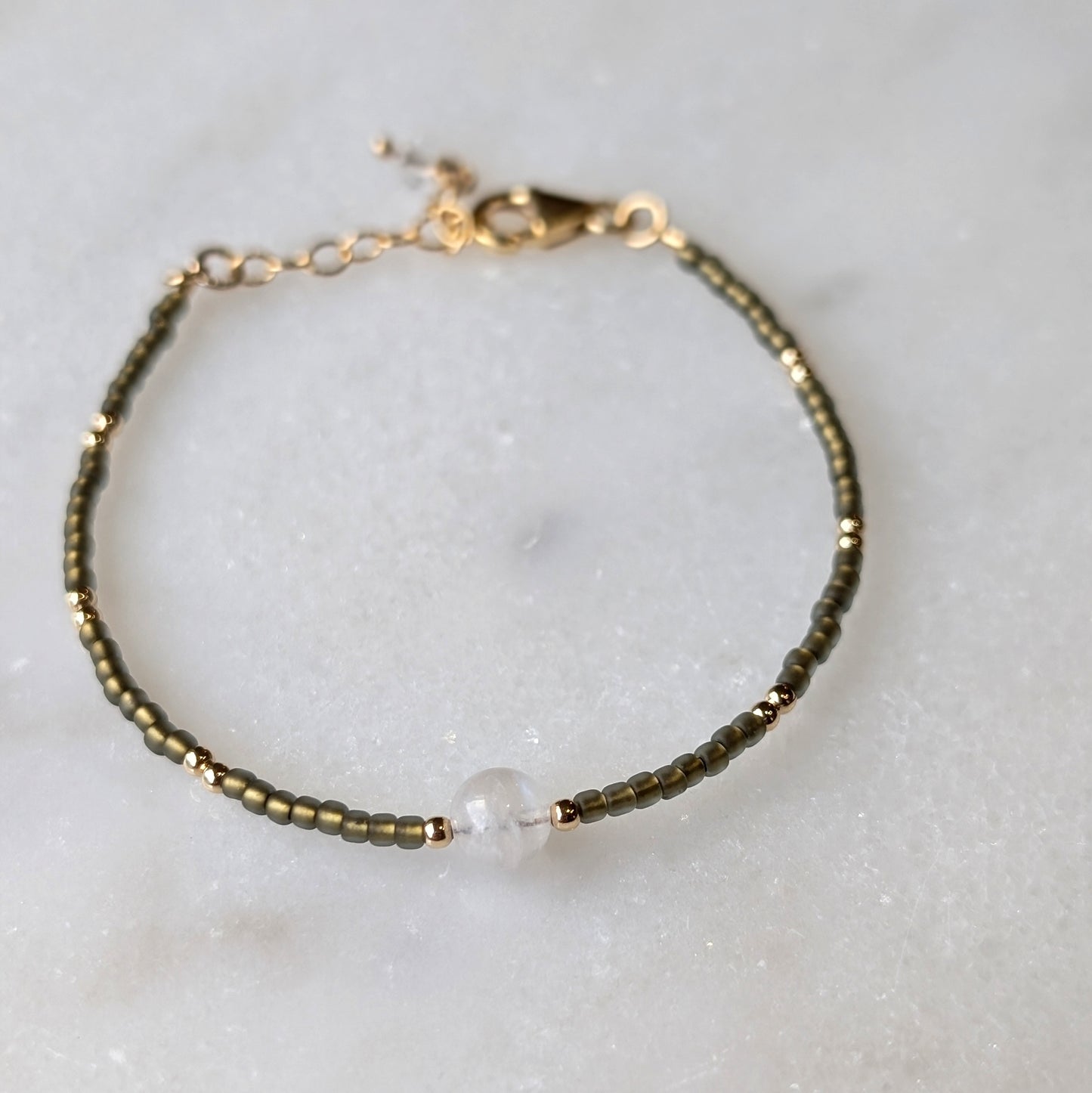 Moonstone Sage Green Balance Bracelet