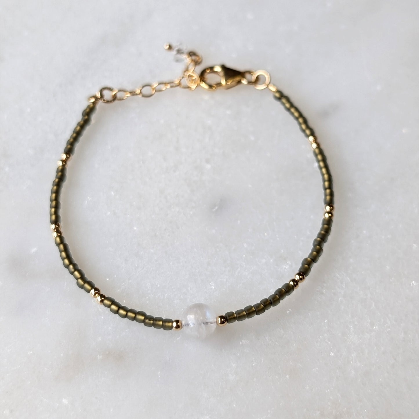 Moonstone Sage Green Balance Bracelet