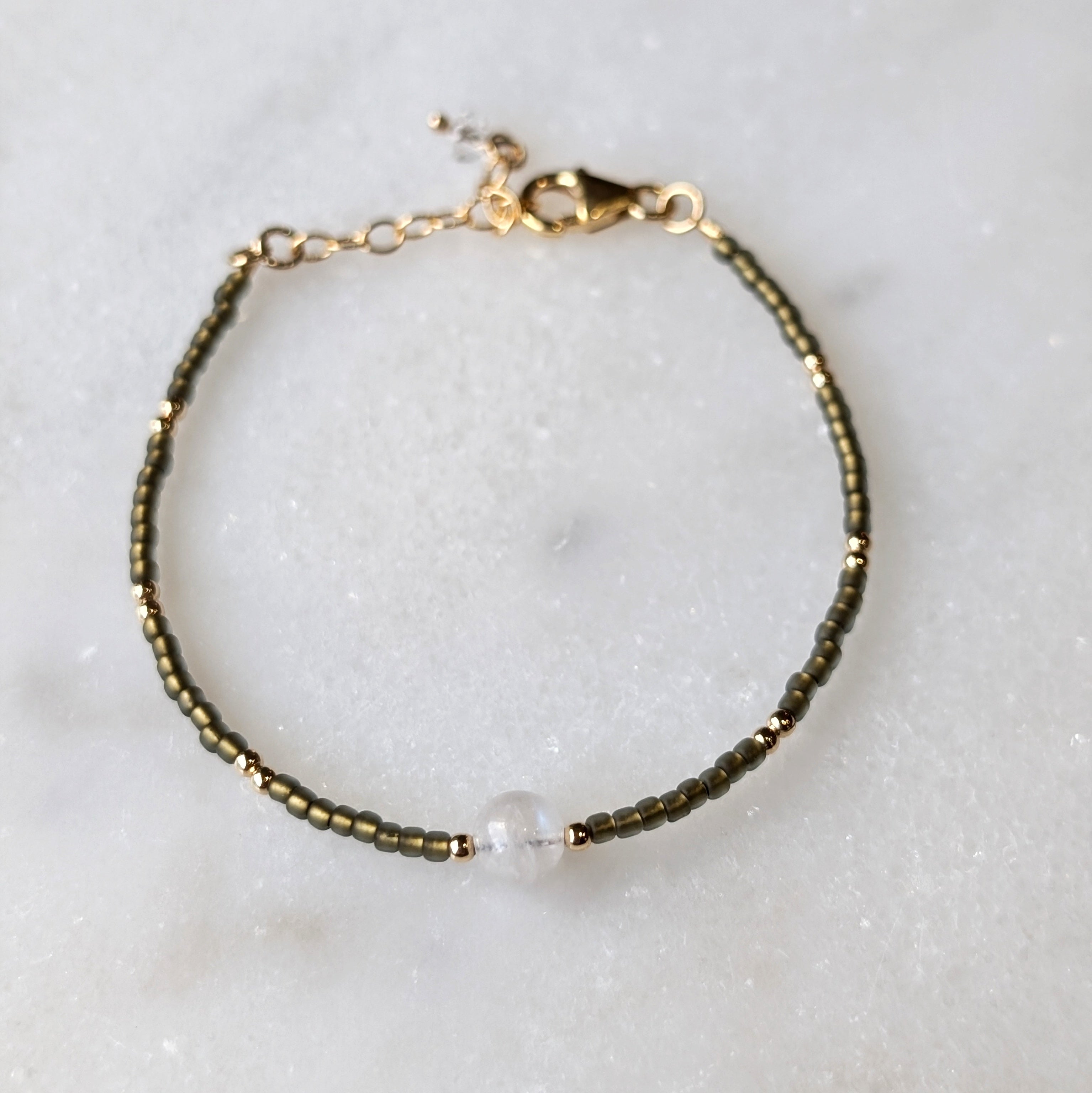 Moonstone Sage Green Balance Bracelet
