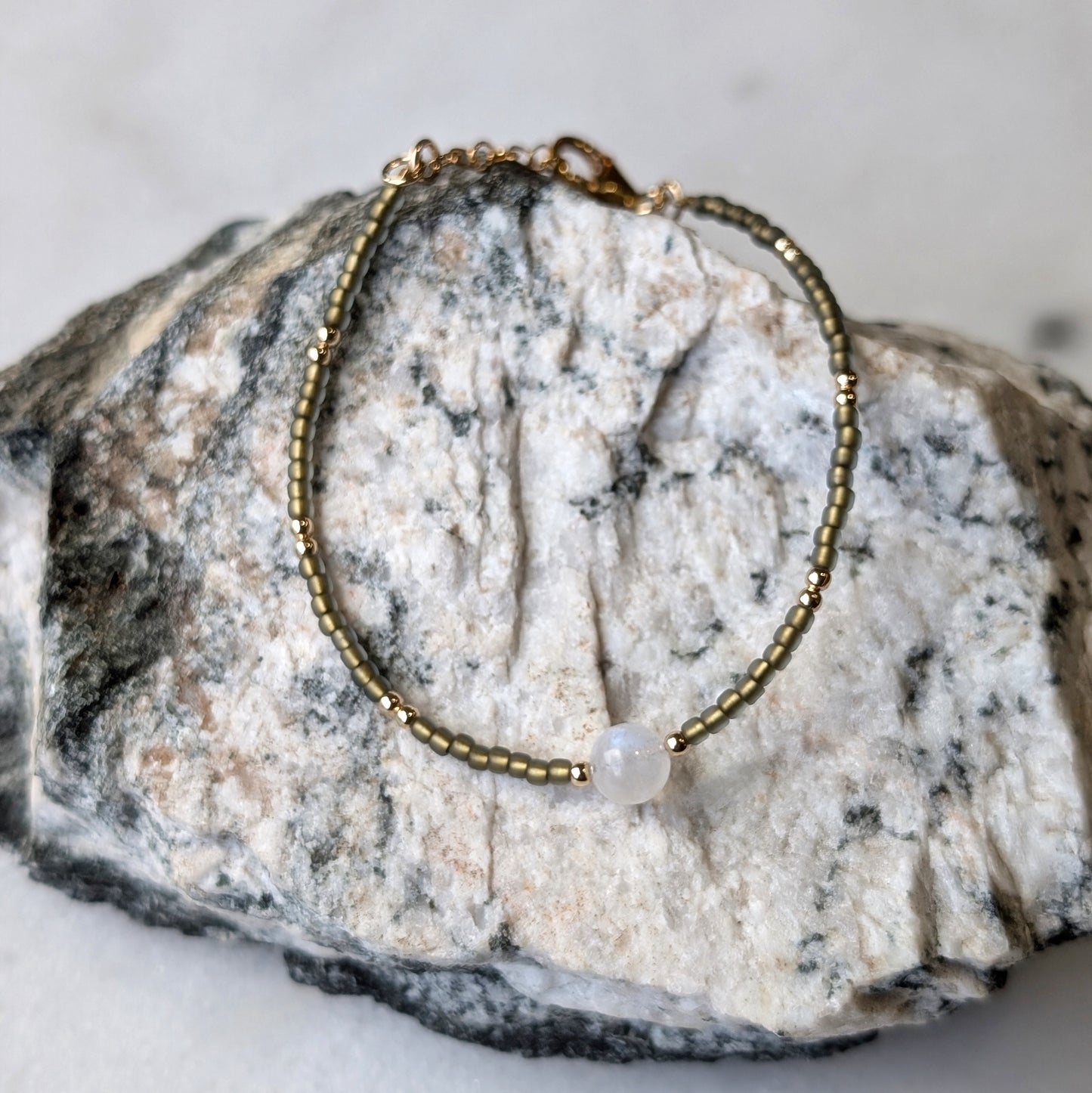 Moonstone Sage Green Balance Bracelet