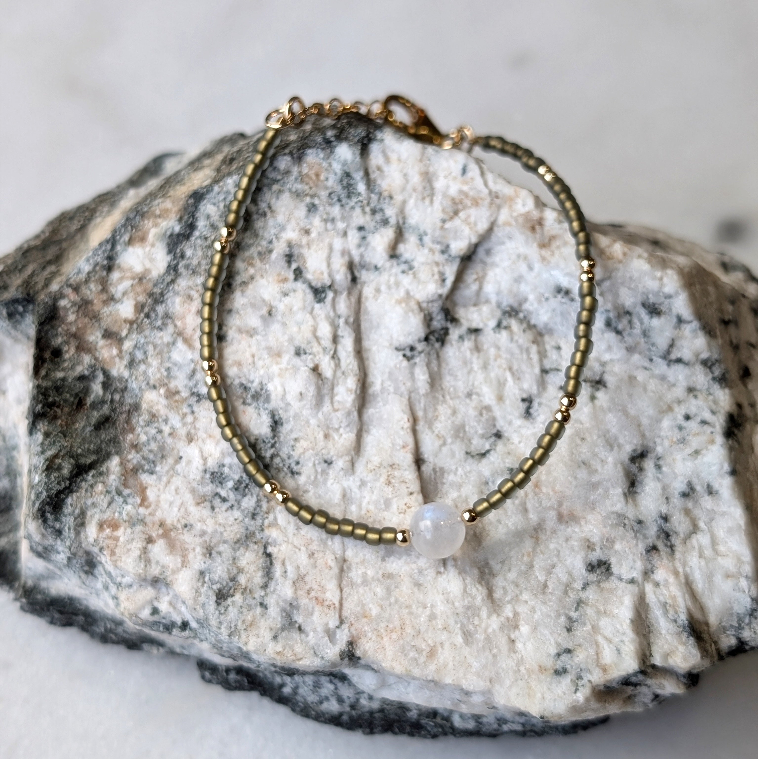 Moonstone Sage Green Balance Bracelet
