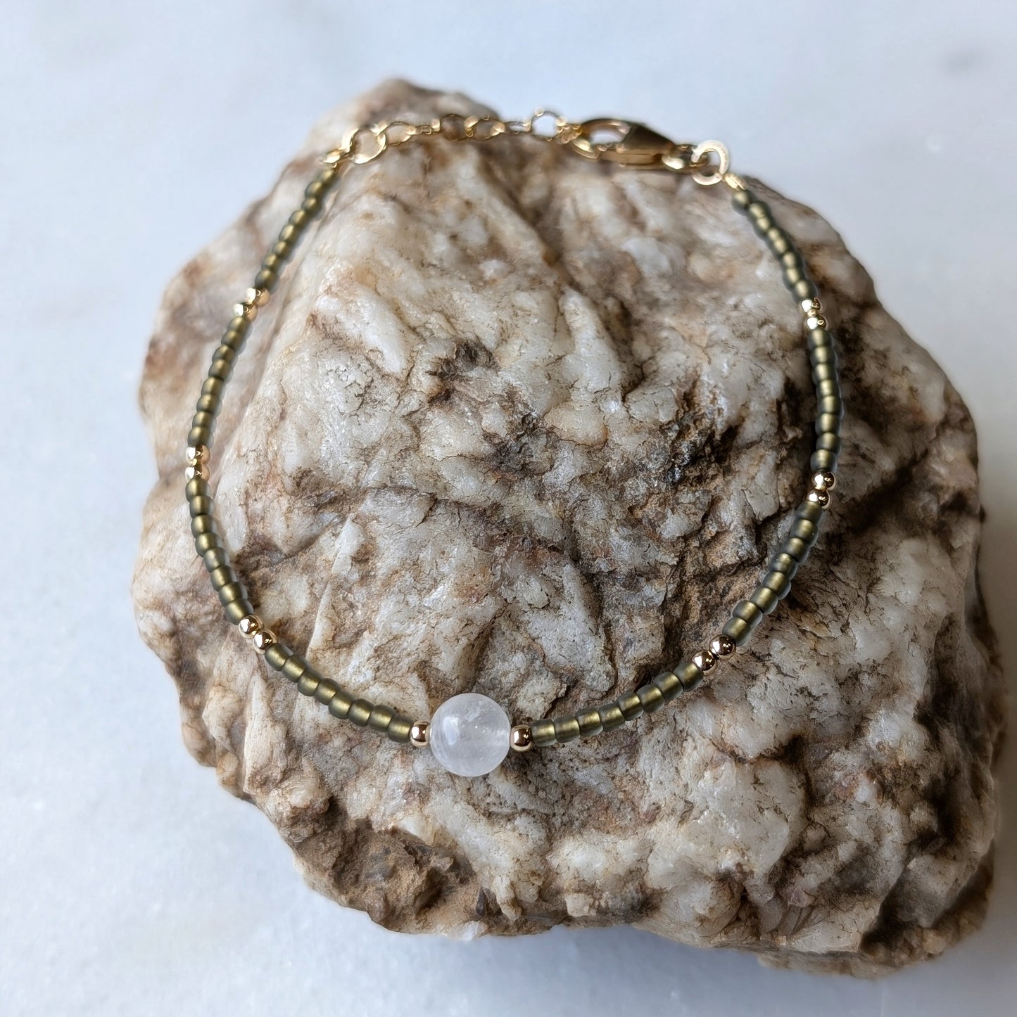Moonstone Sage Green Balance Bracelet