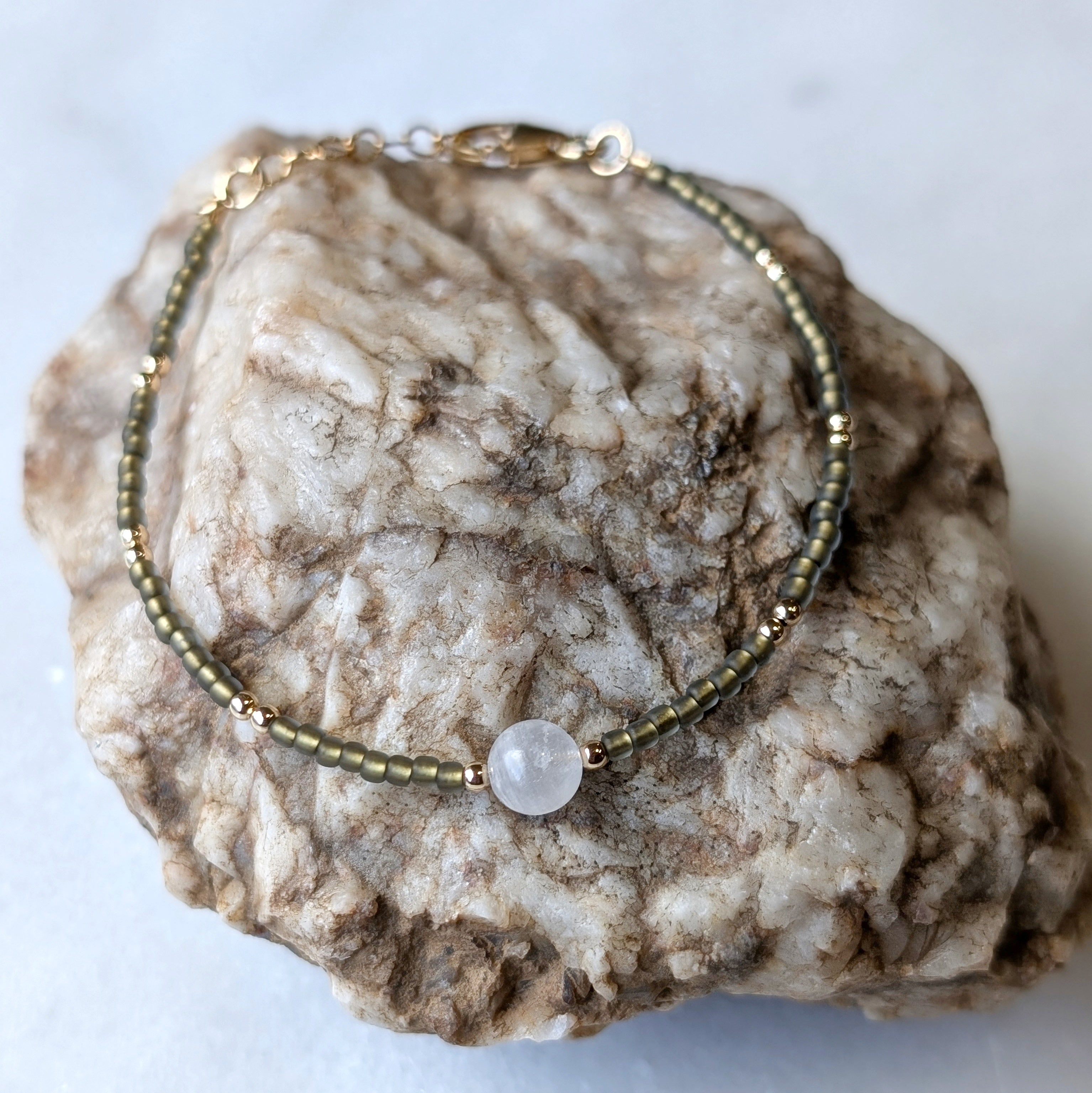 Moonstone Sage Green Balance Bracelet