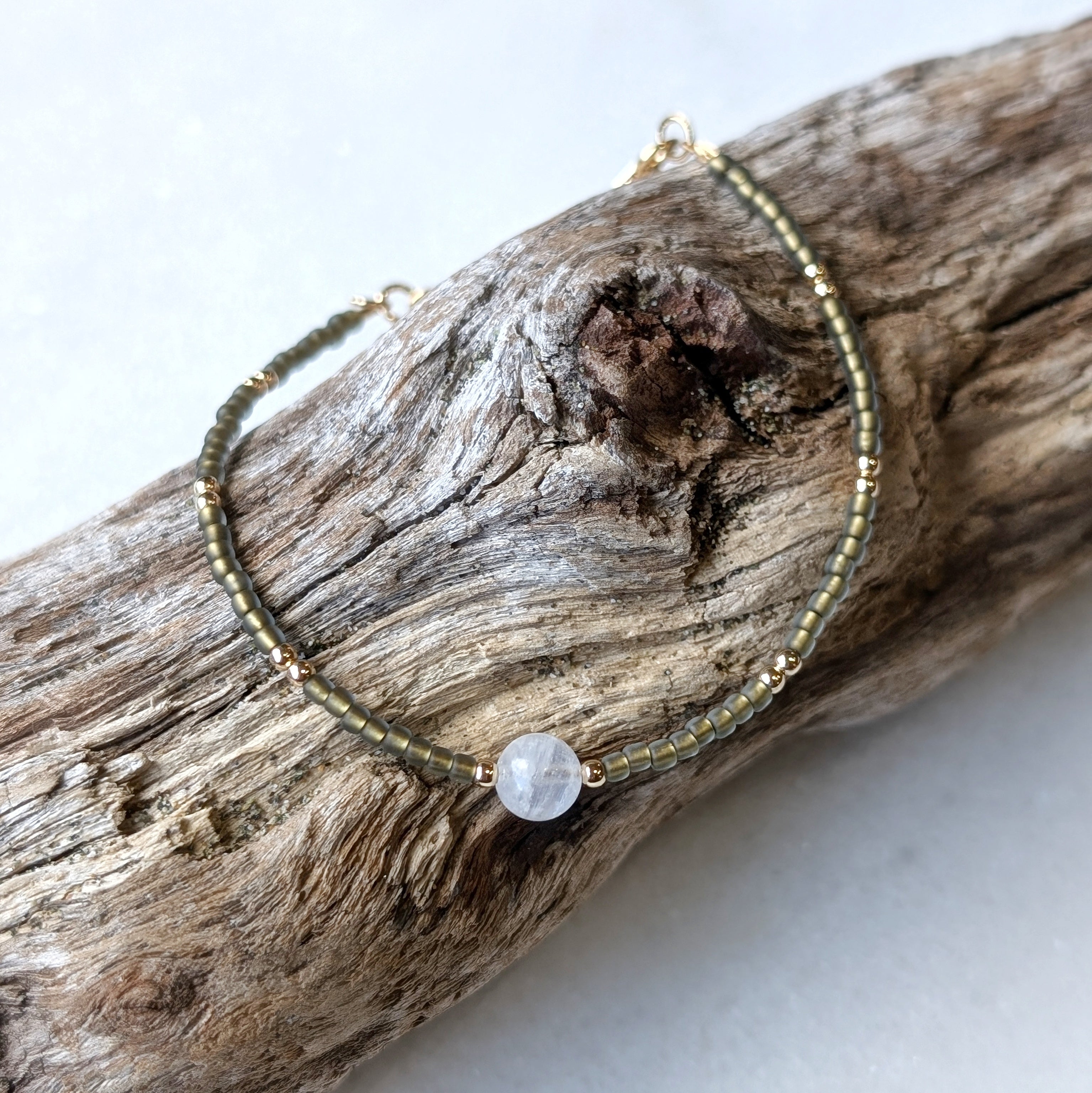 Moonstone Sage Green Balance Bracelet