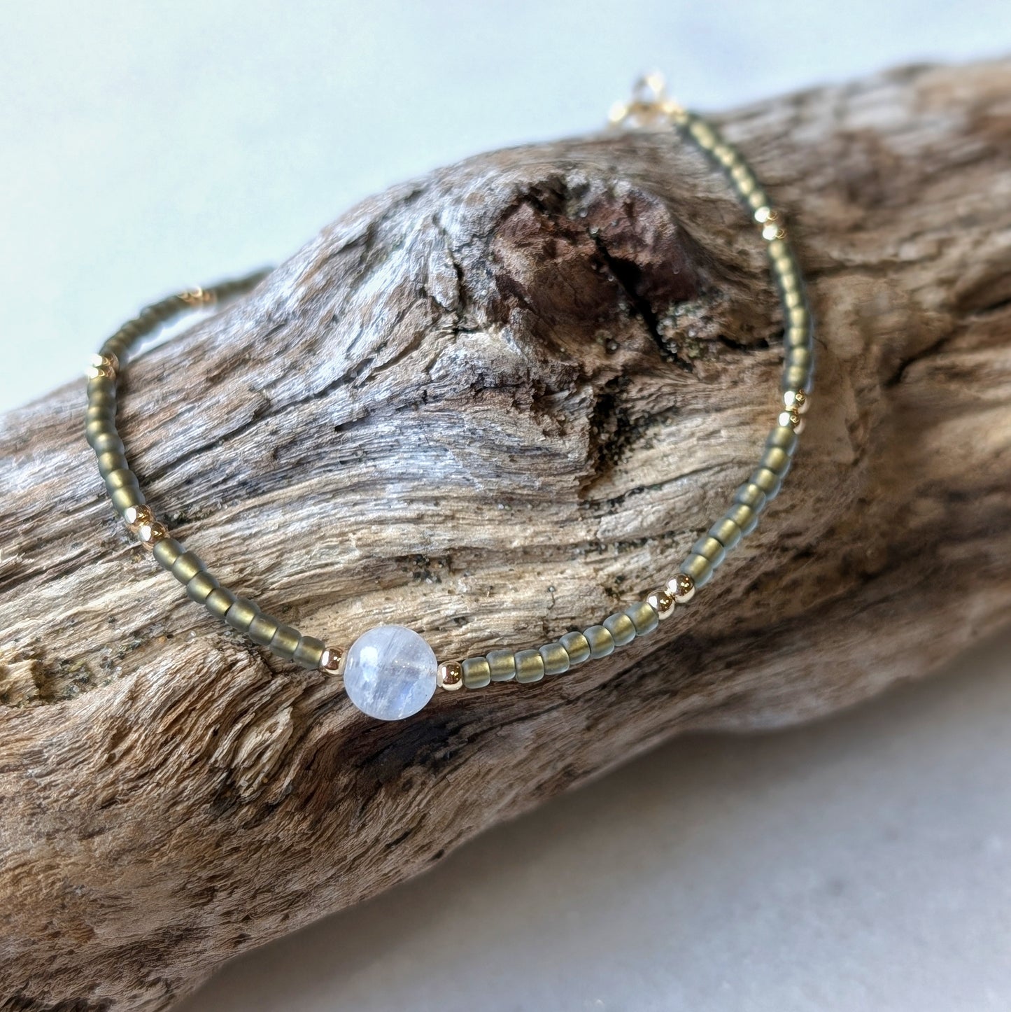Moonstone Sage Green Balance Bracelet