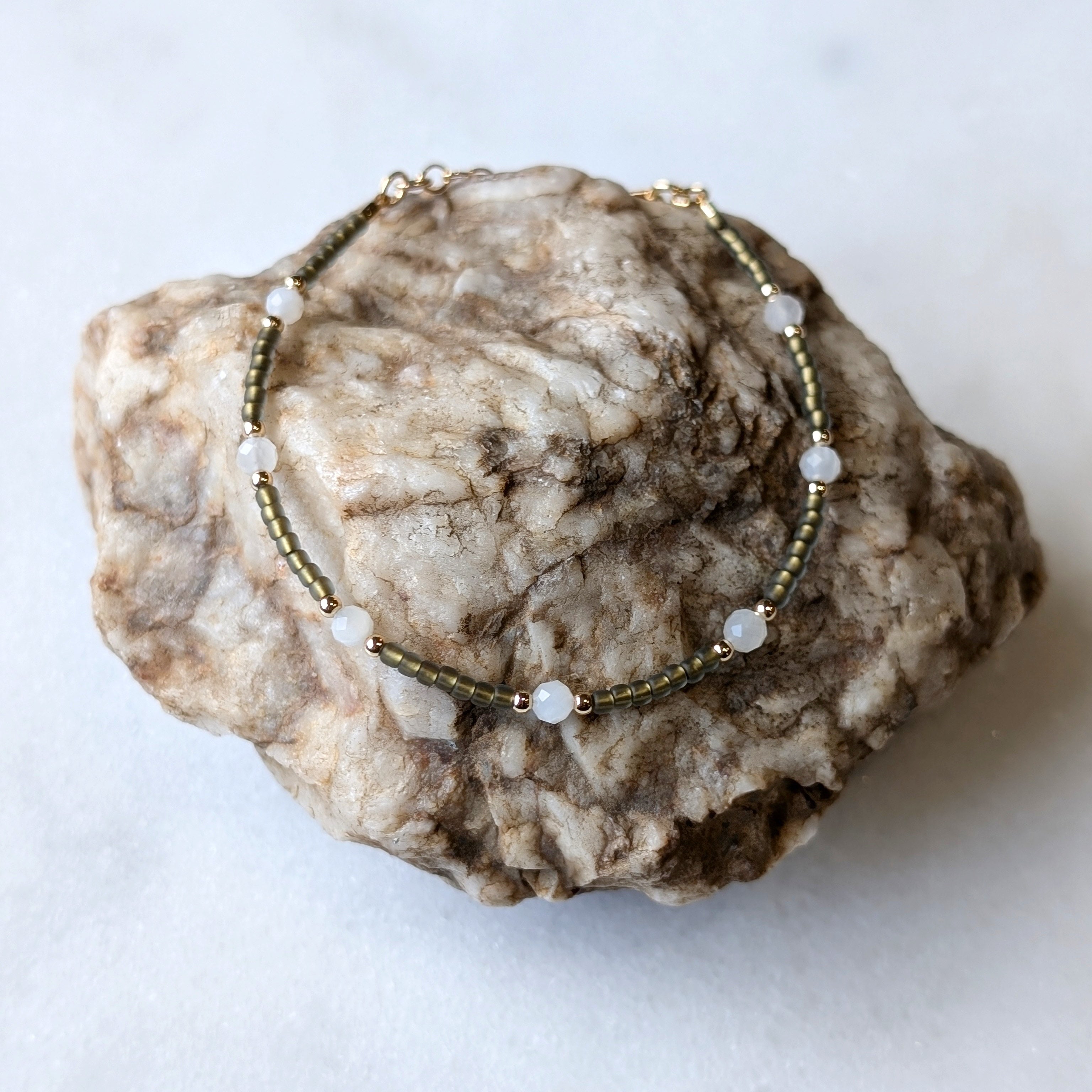 Moonstone Multi Sage Green Balance Bracelet