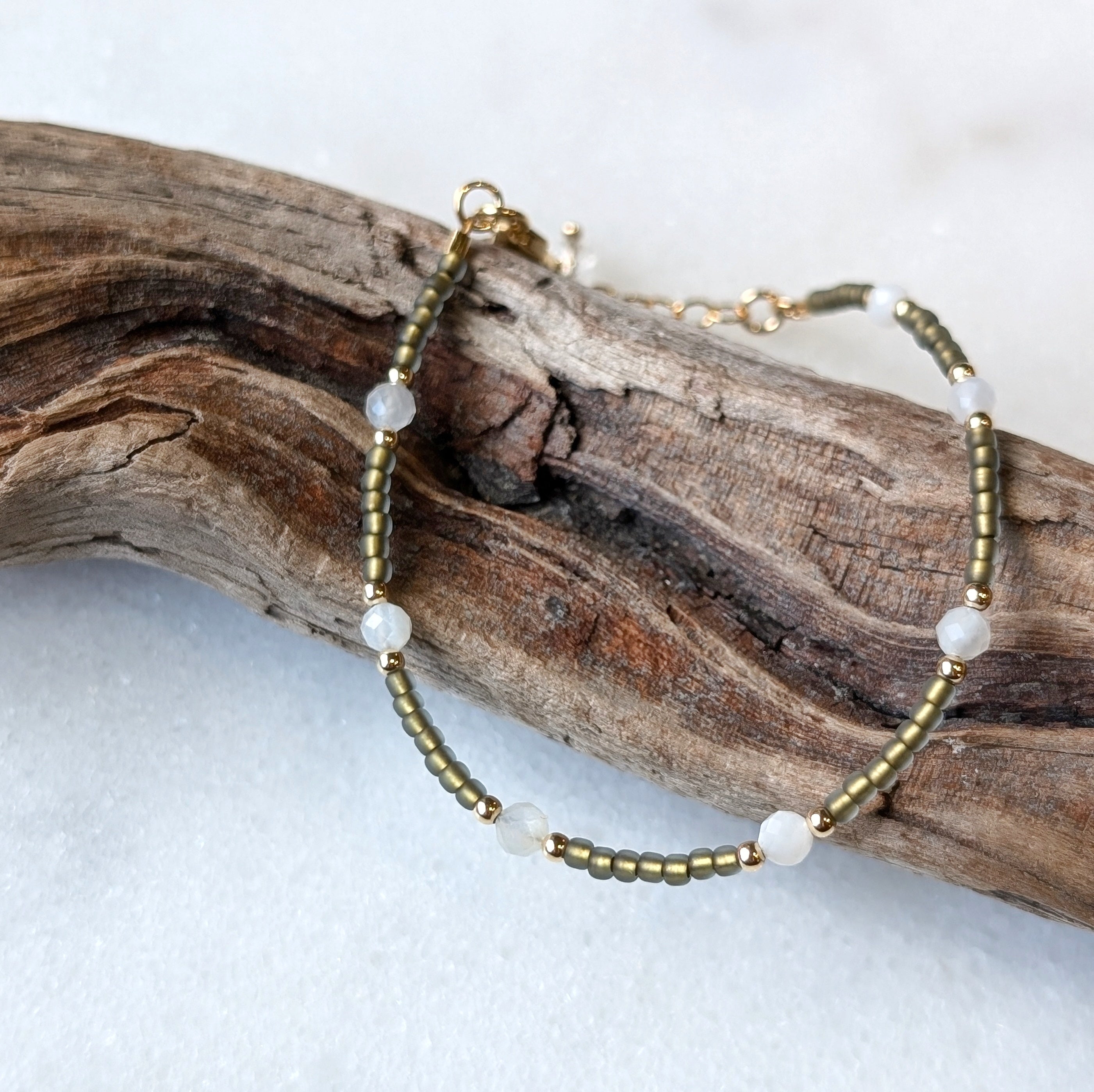 Moonstone Multi Sage Green Balance Bracelet