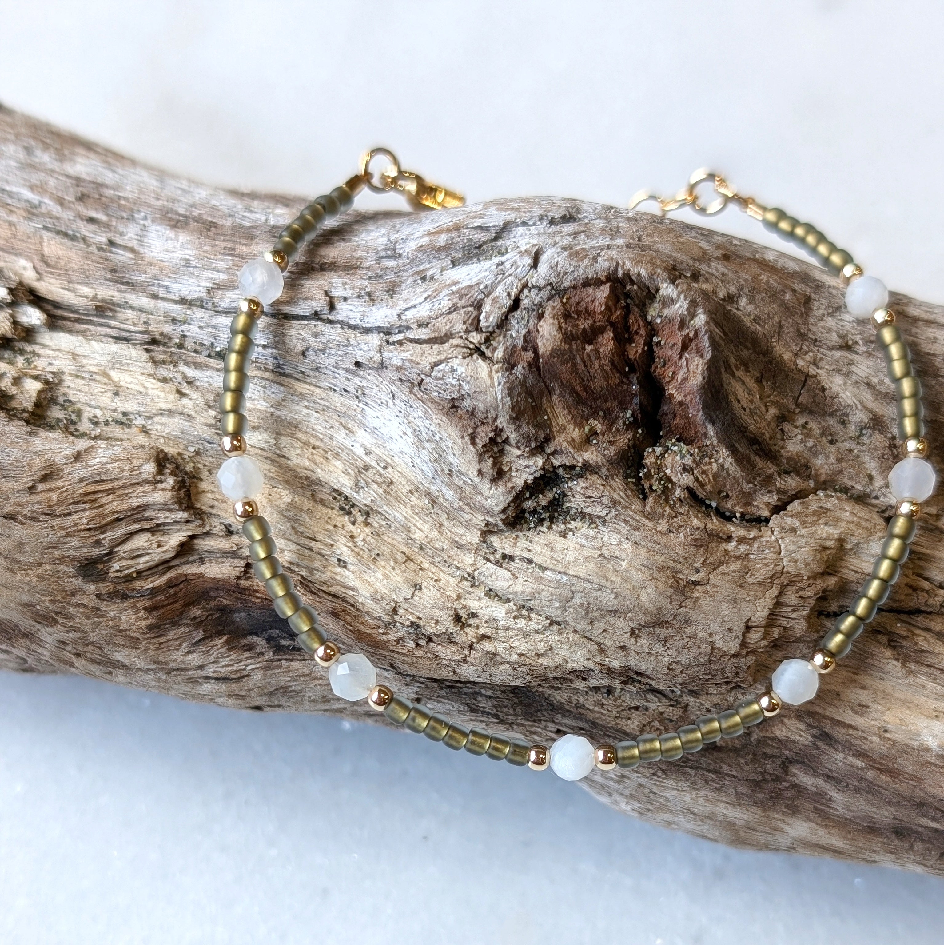 Moonstone Multi Sage Green Balance Bracelet