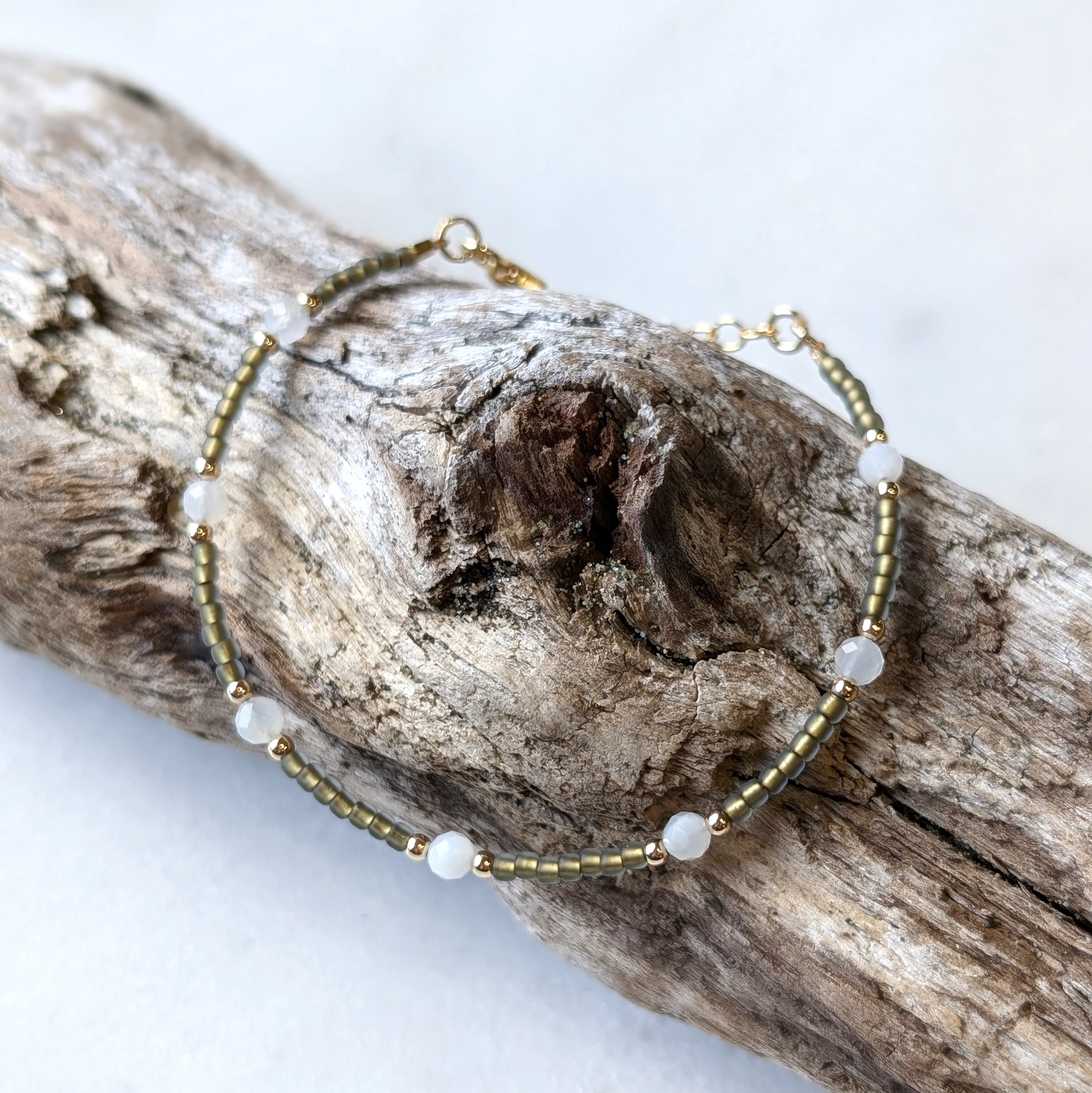 Moonstone Multi Sage Green Balance Bracelet