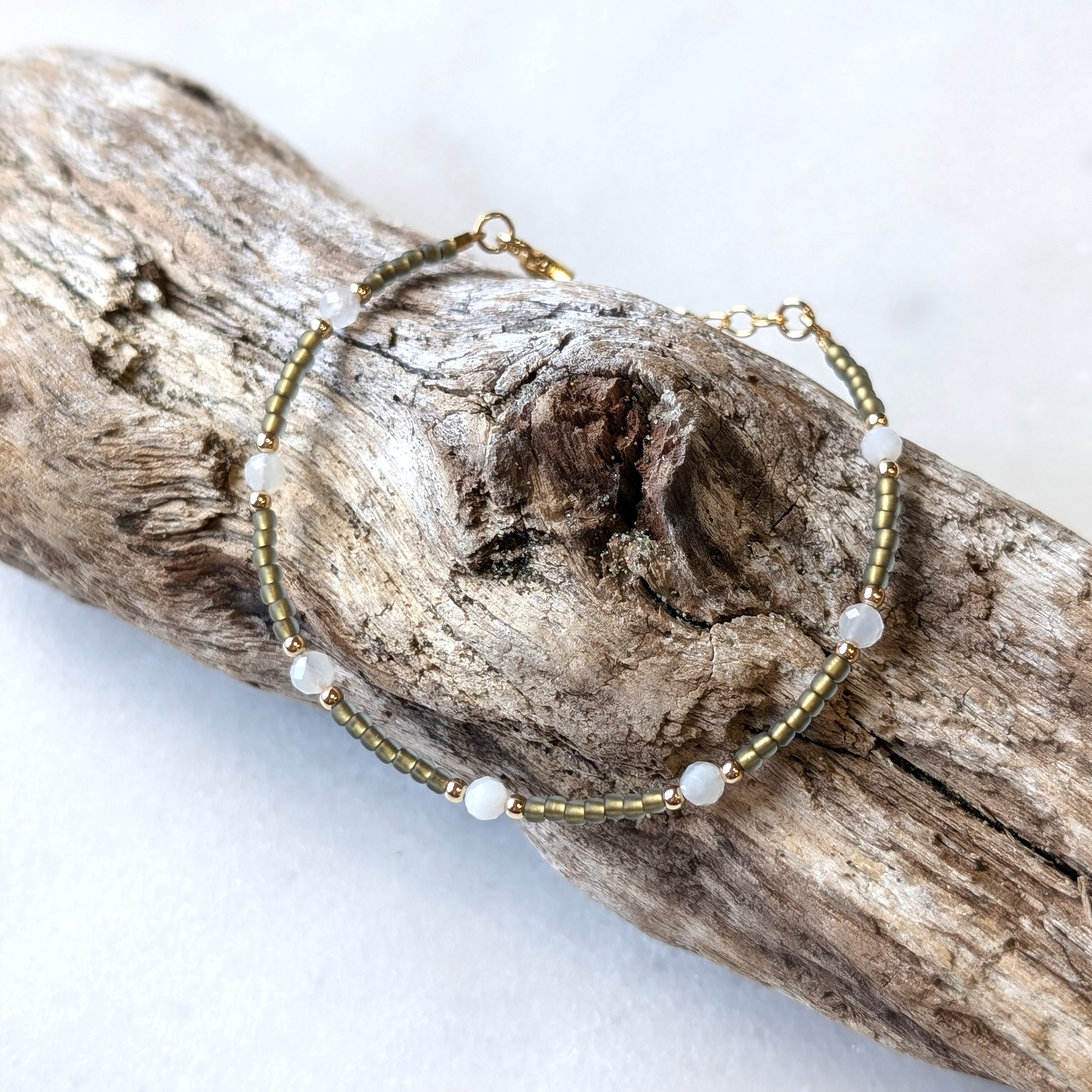 Moonstone Multi Sage Green Balance Bracelet