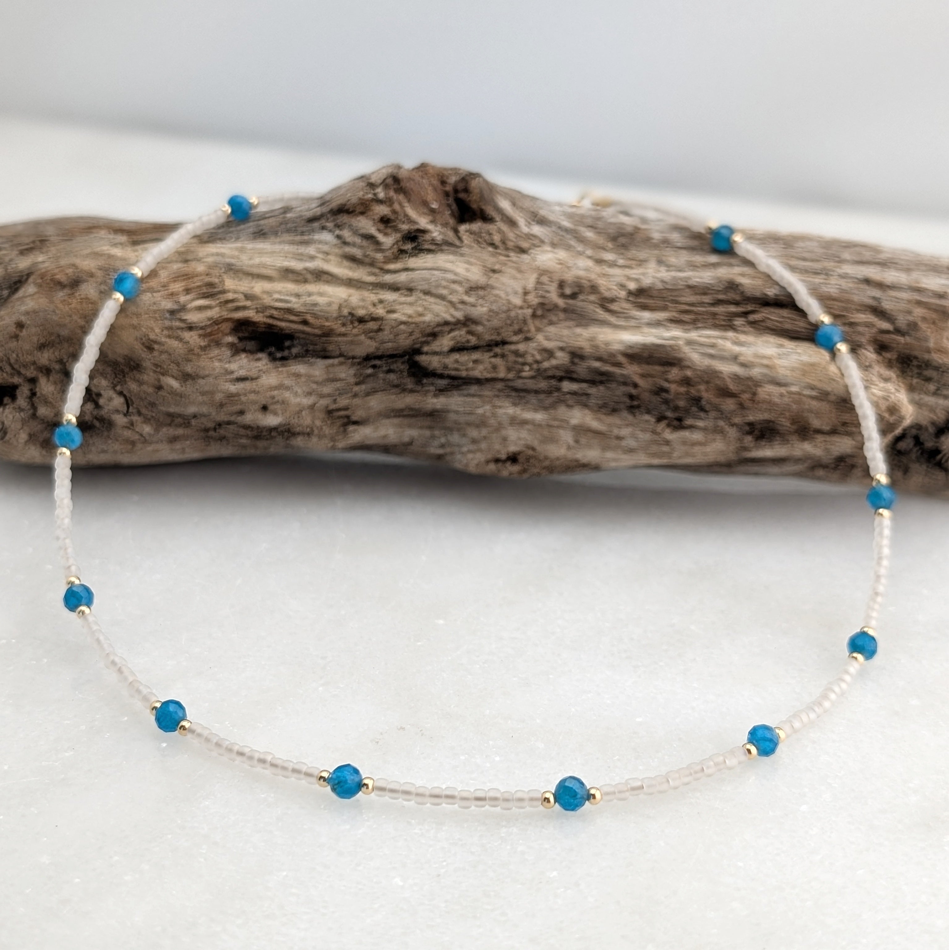 Blue Apatite Teal Waters Necklace
