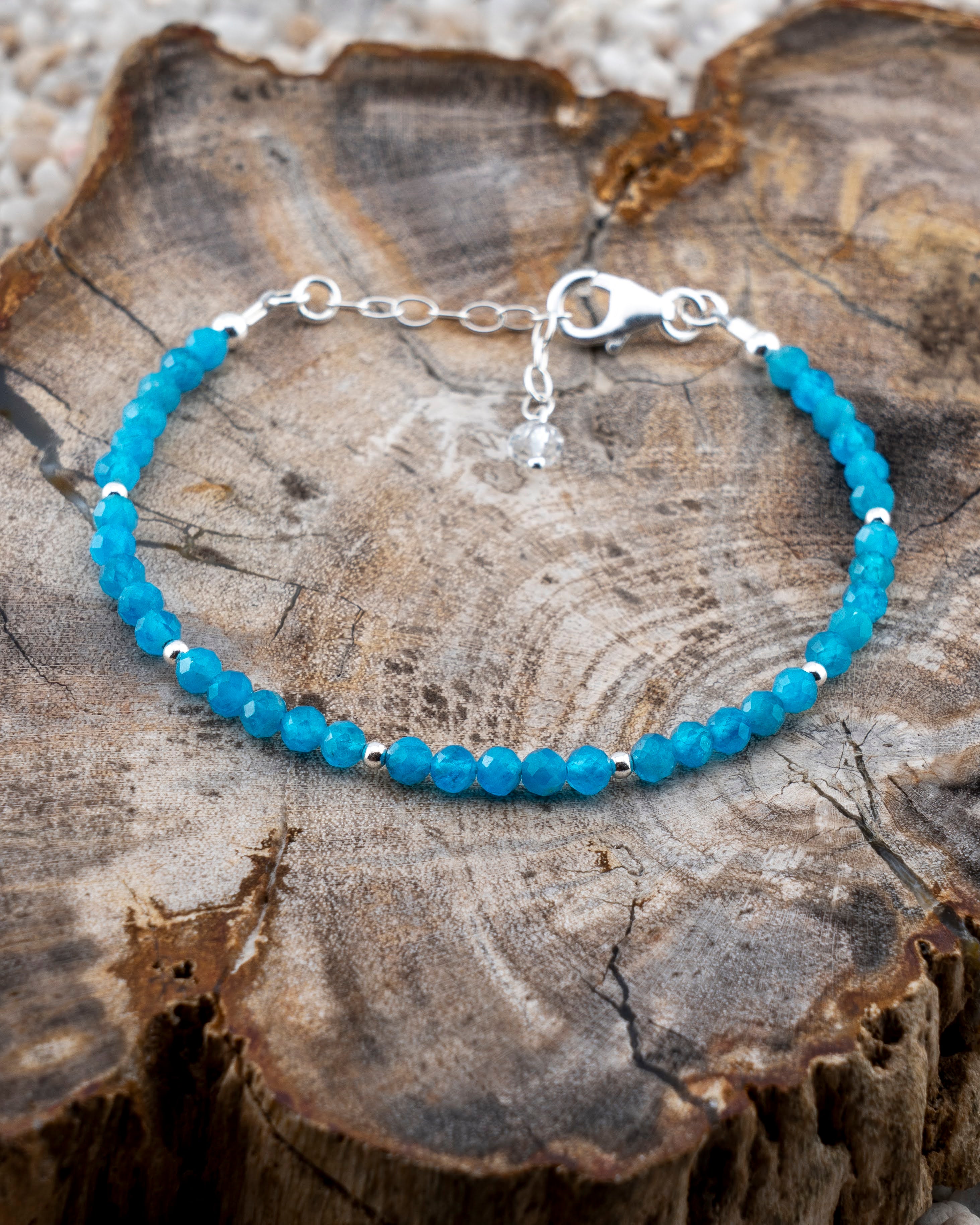 Cerulean Tide Blue Apatite Bracelet