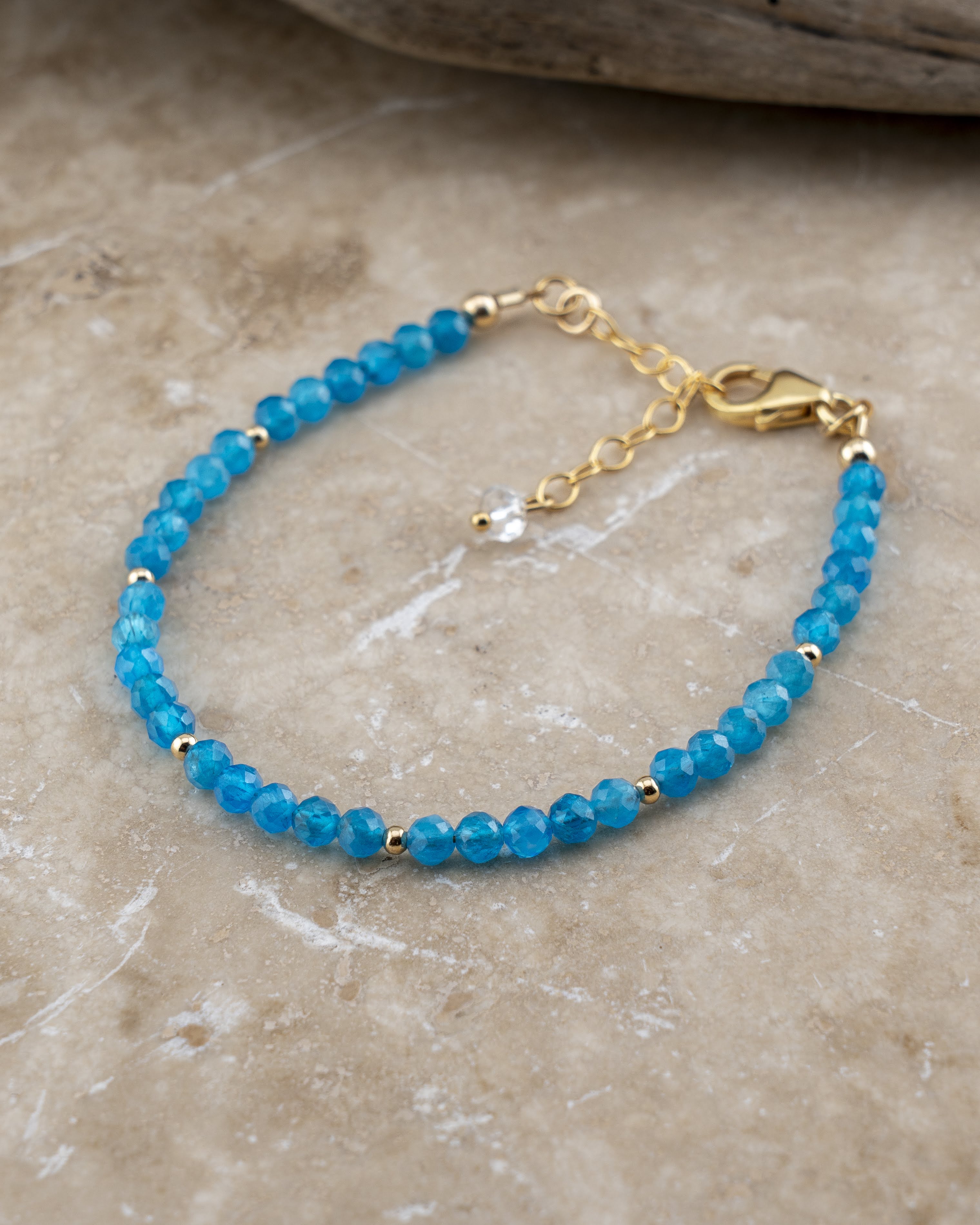 Cerulean Tide Blue Apatite Bracelet