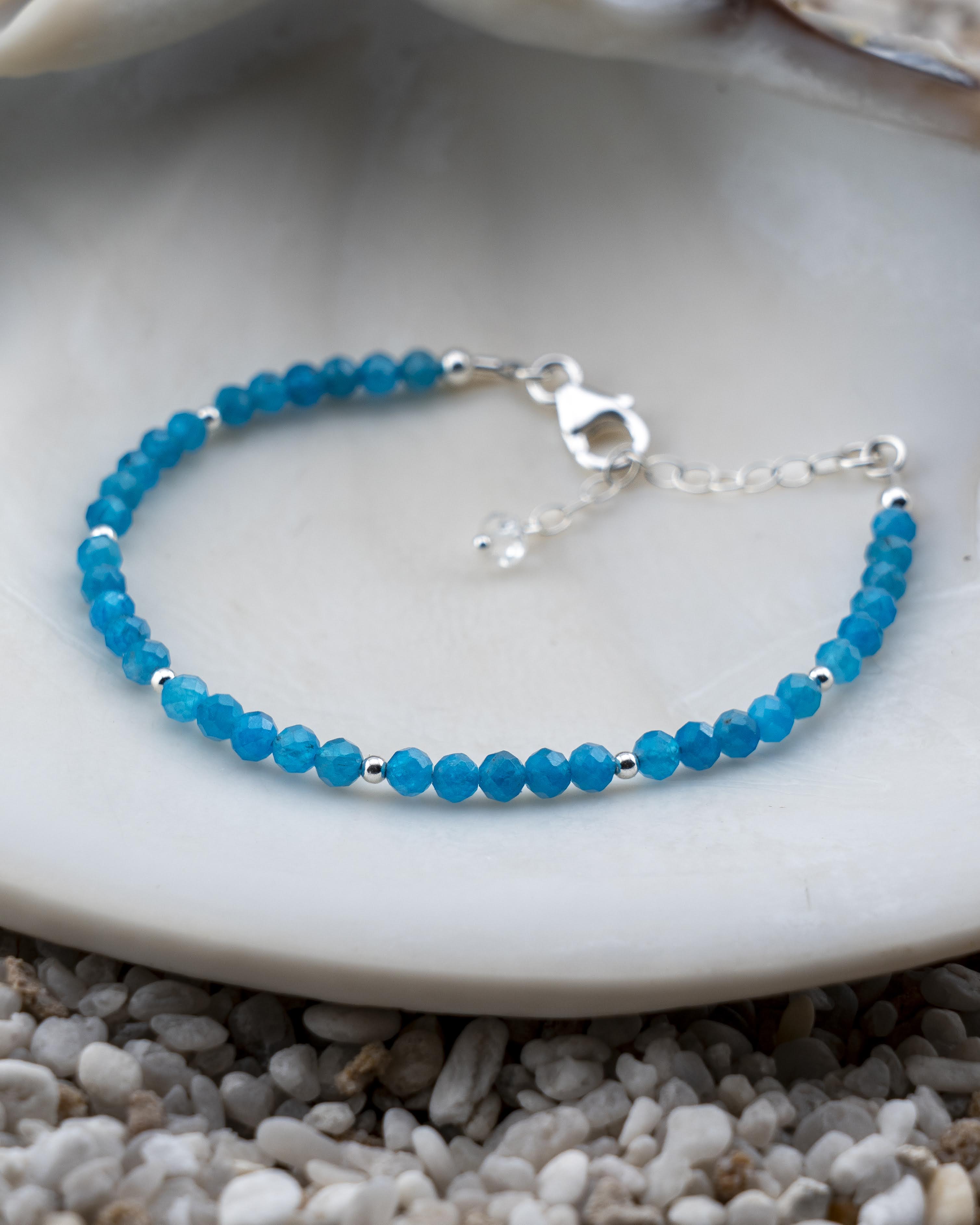 Cerulean Tide Blue Apatite Bracelet