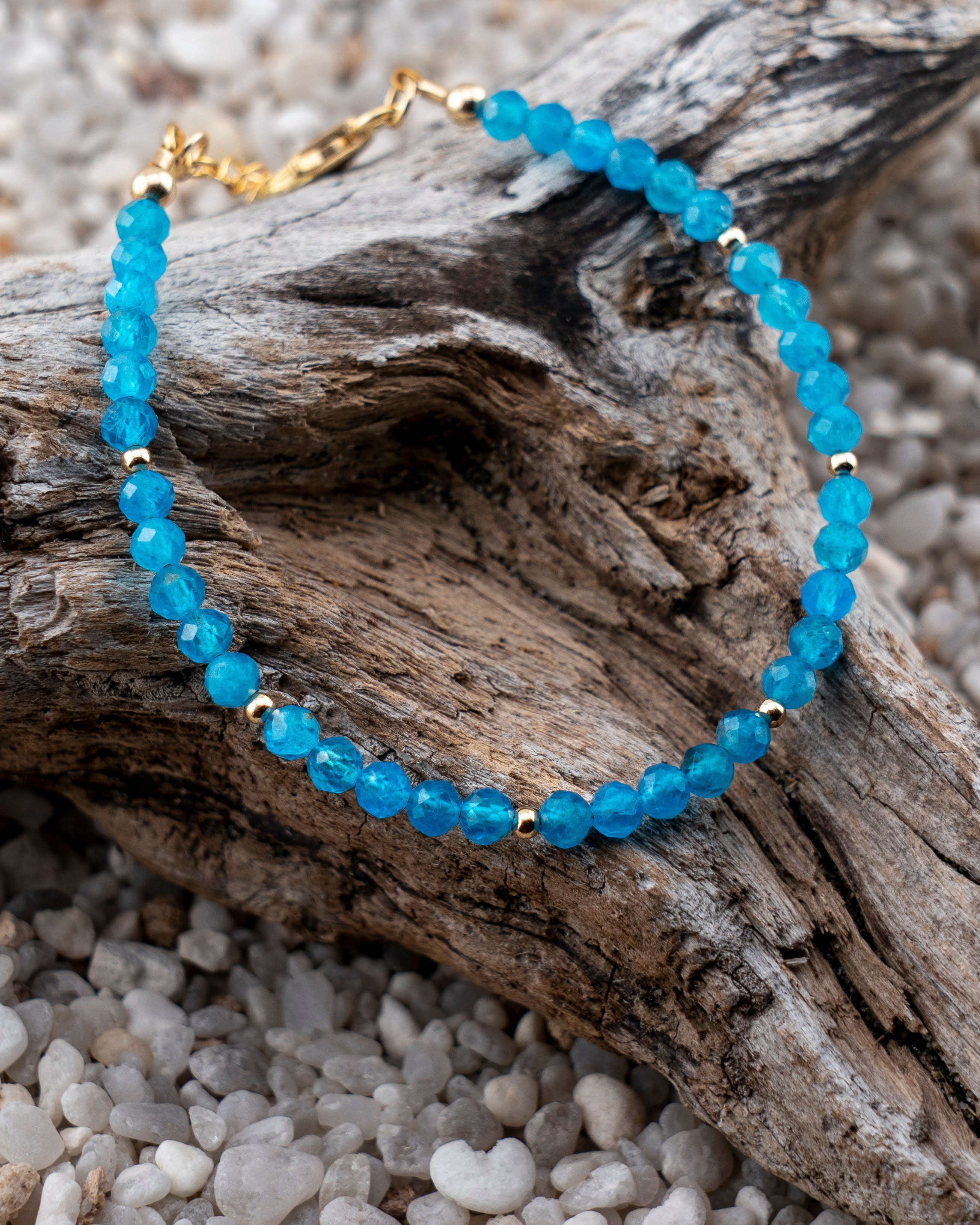 Cerulean Tide Blue Apatite Bracelet