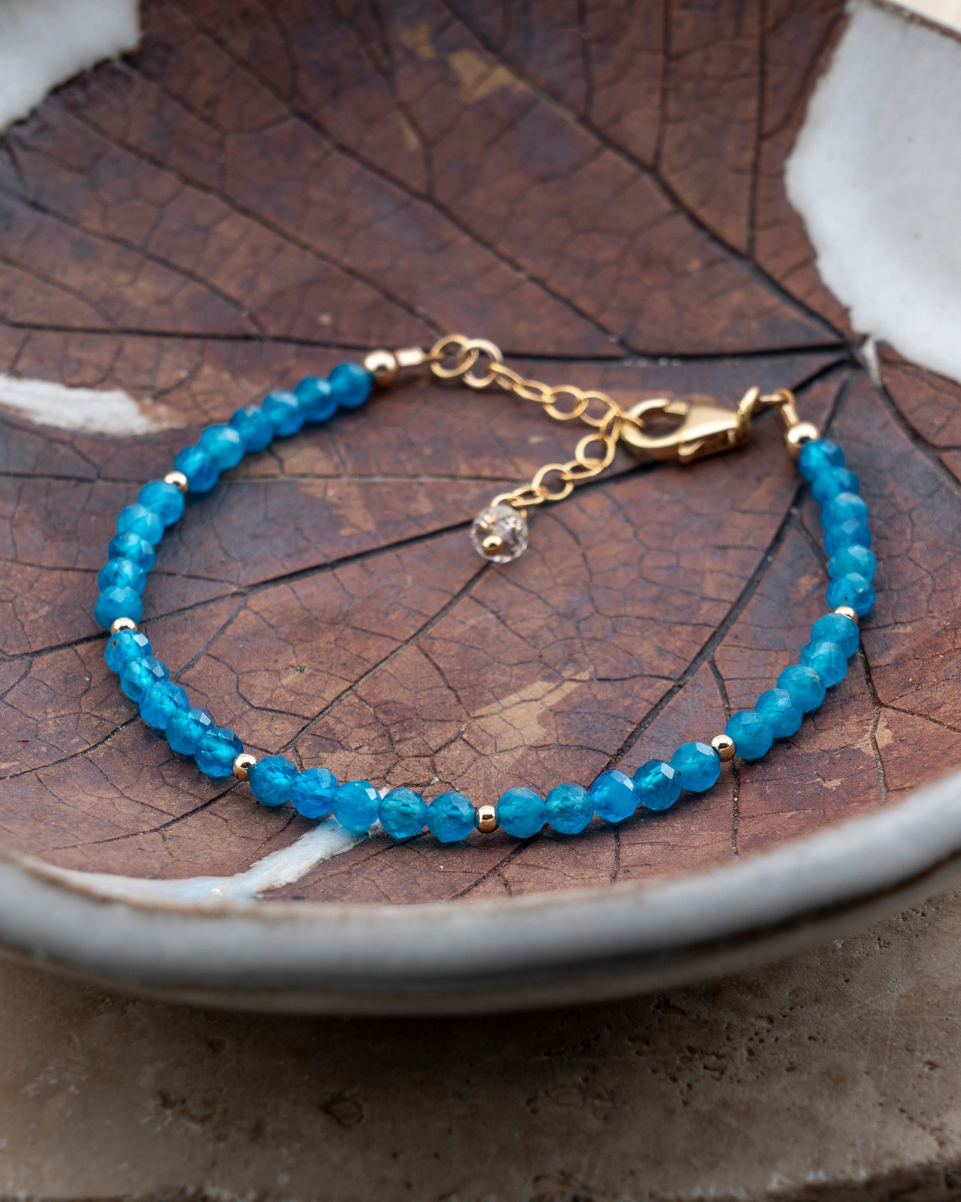 Cerulean Tide Blue Apatite Bracelet