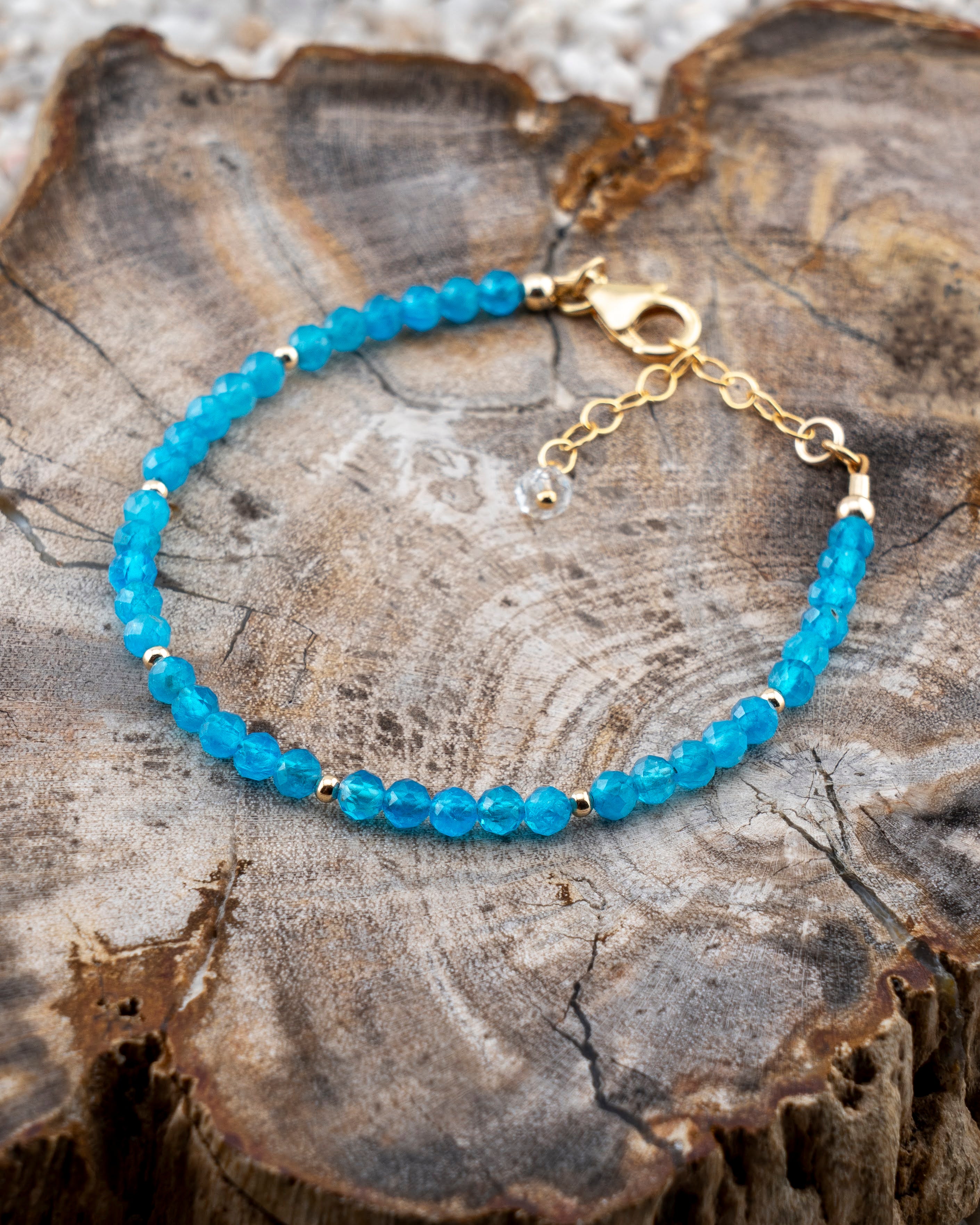 Cerulean Tide Blue Apatite Bracelet