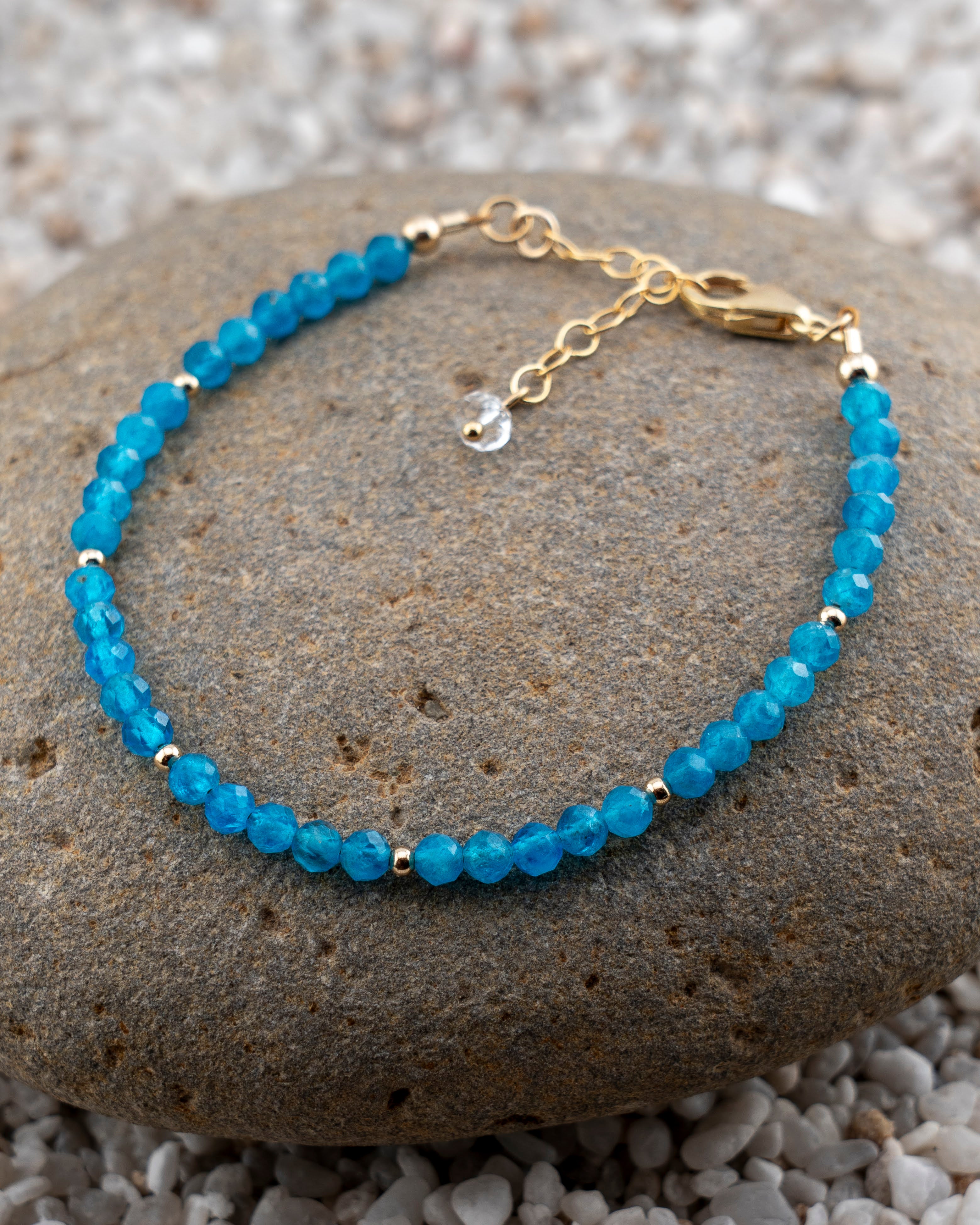 Cerulean Tide Blue Apatite Bracelet