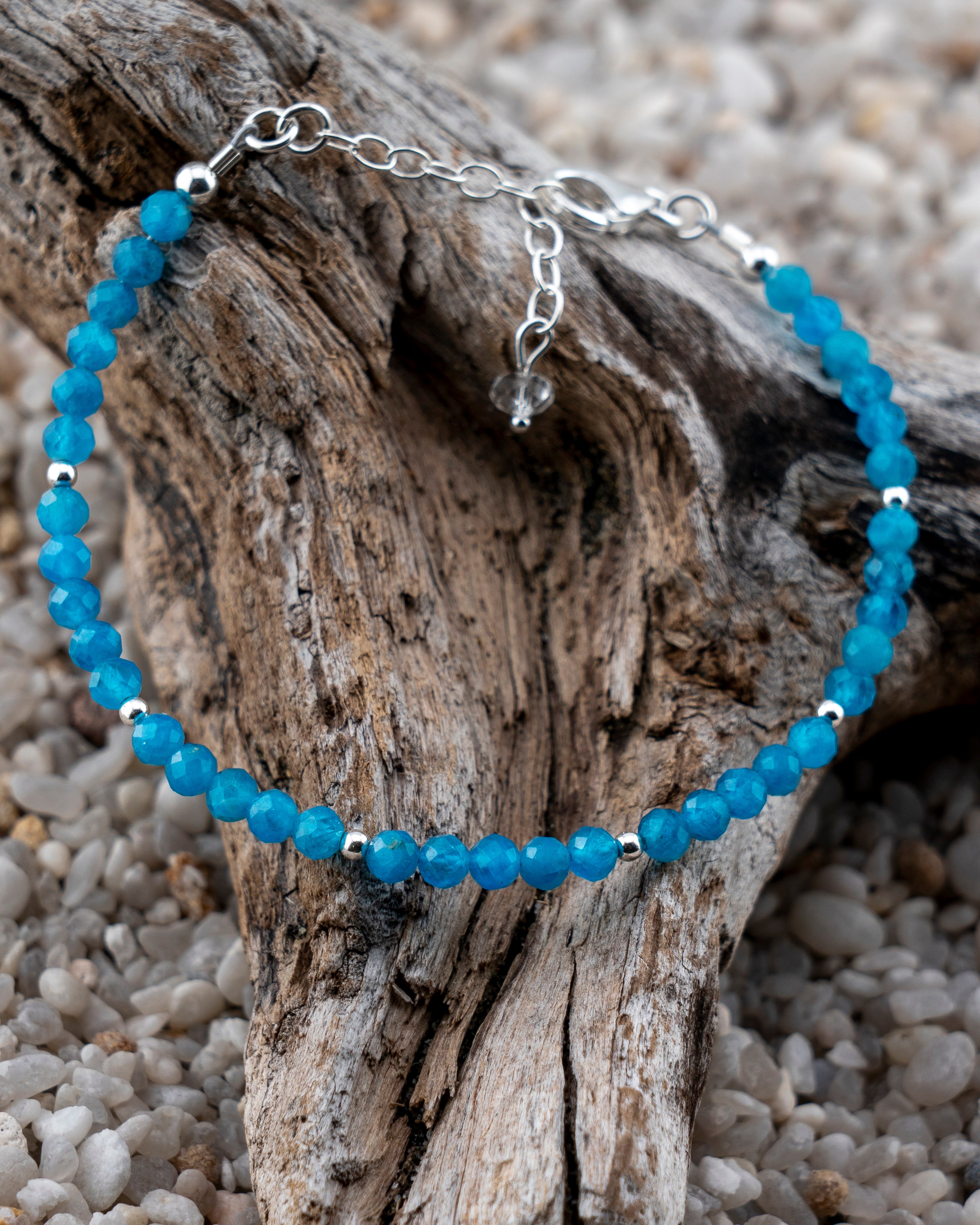 Cerulean Tide Blue Apatite Bracelet