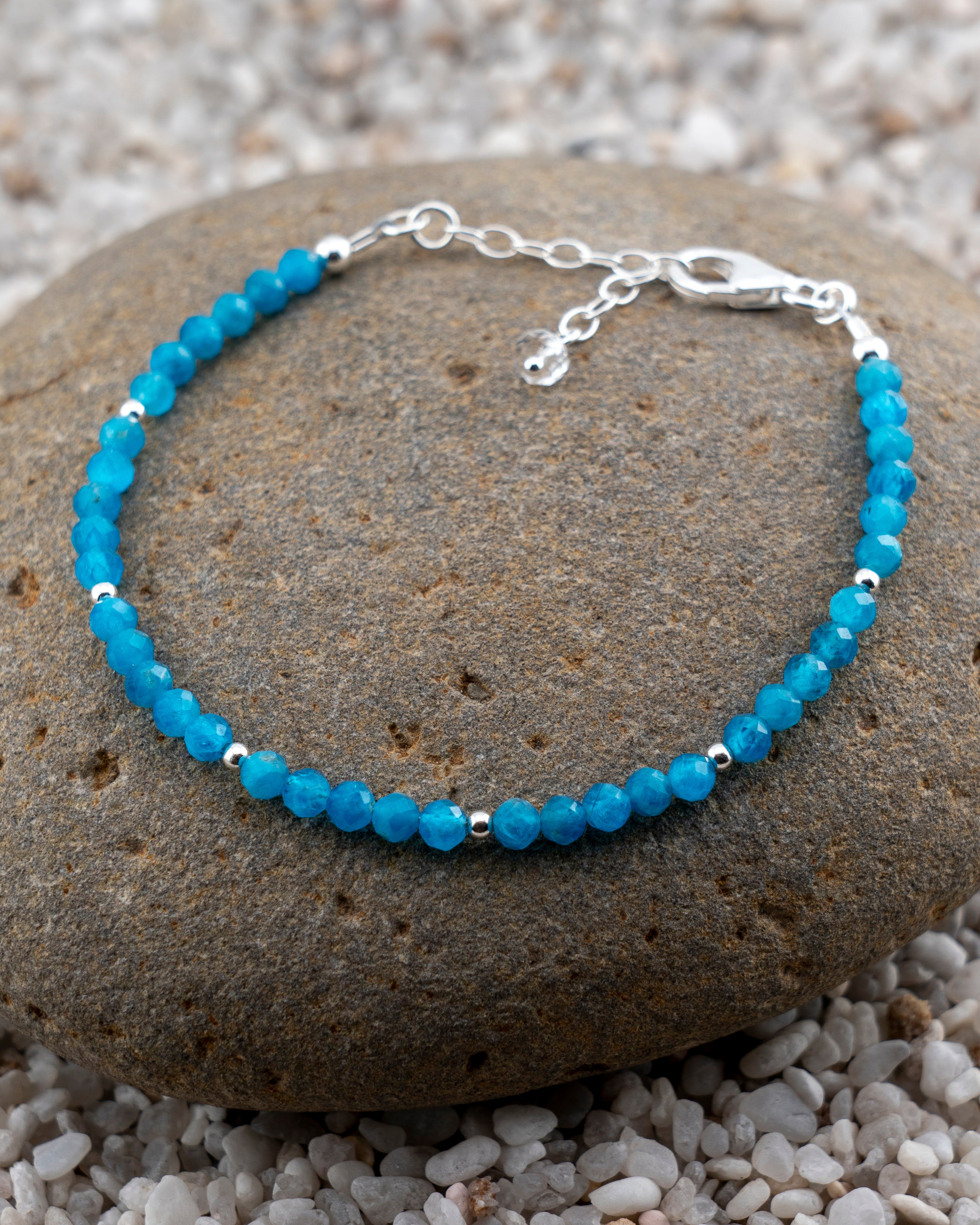 Cerulean Tide Blue Apatite Bracelet