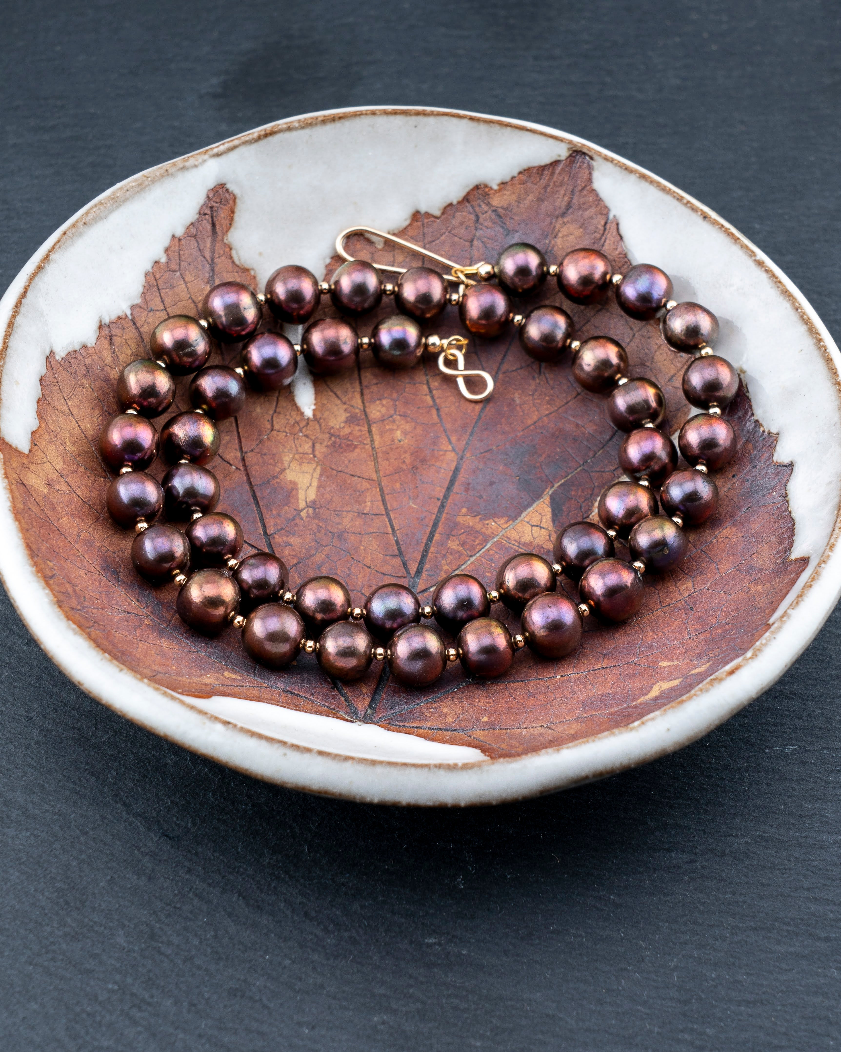 Chocolate Bronze Freshwater Pearl Necklace