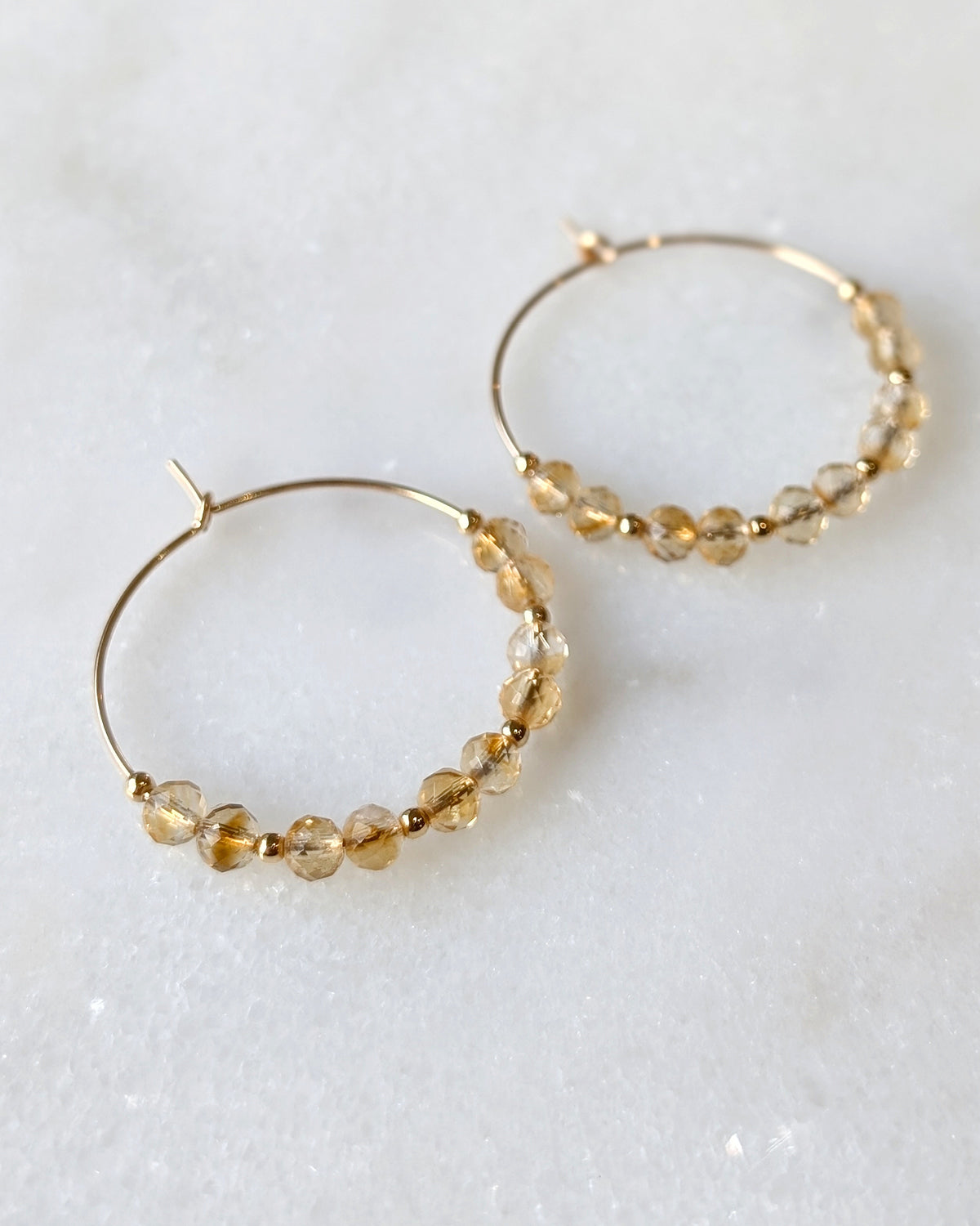 Citrine Abundance Hoops