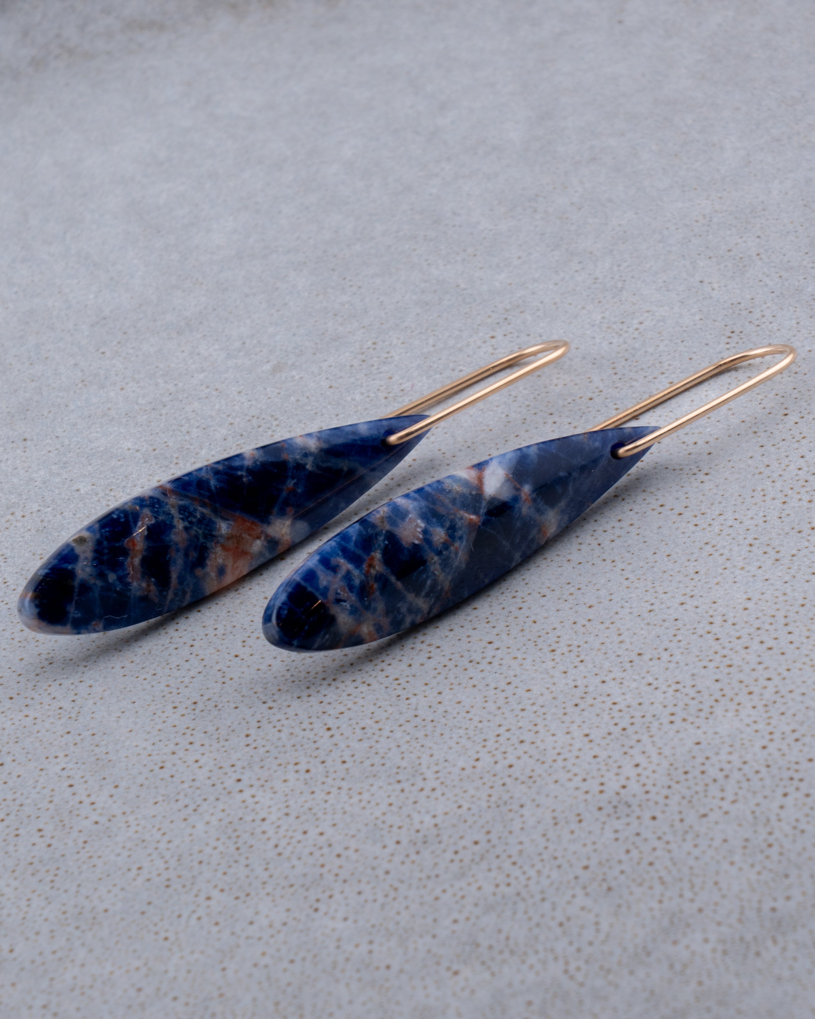 Blue Sodalite Teardrop Dangles