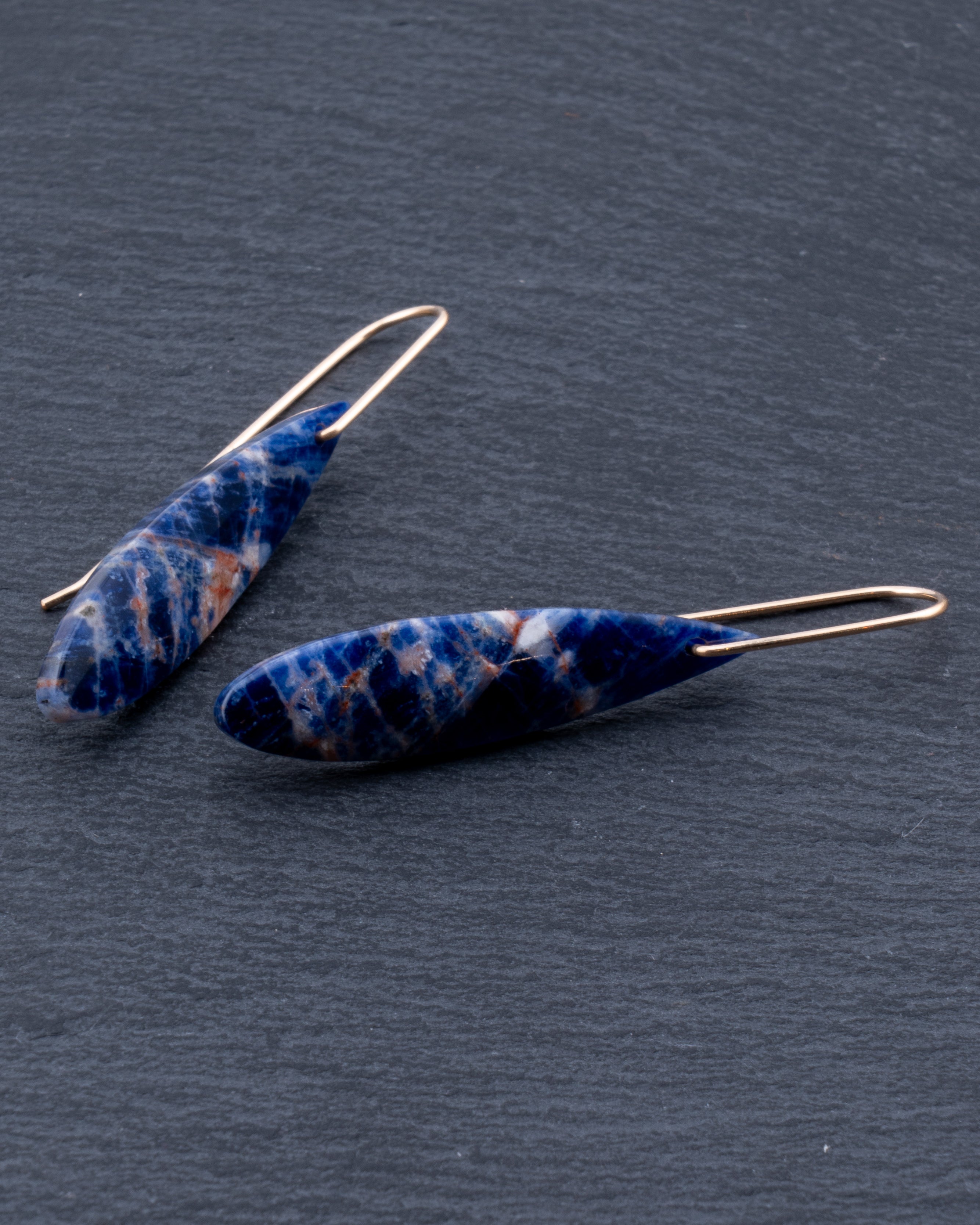 Blue Sodalite Teardrop Dangles