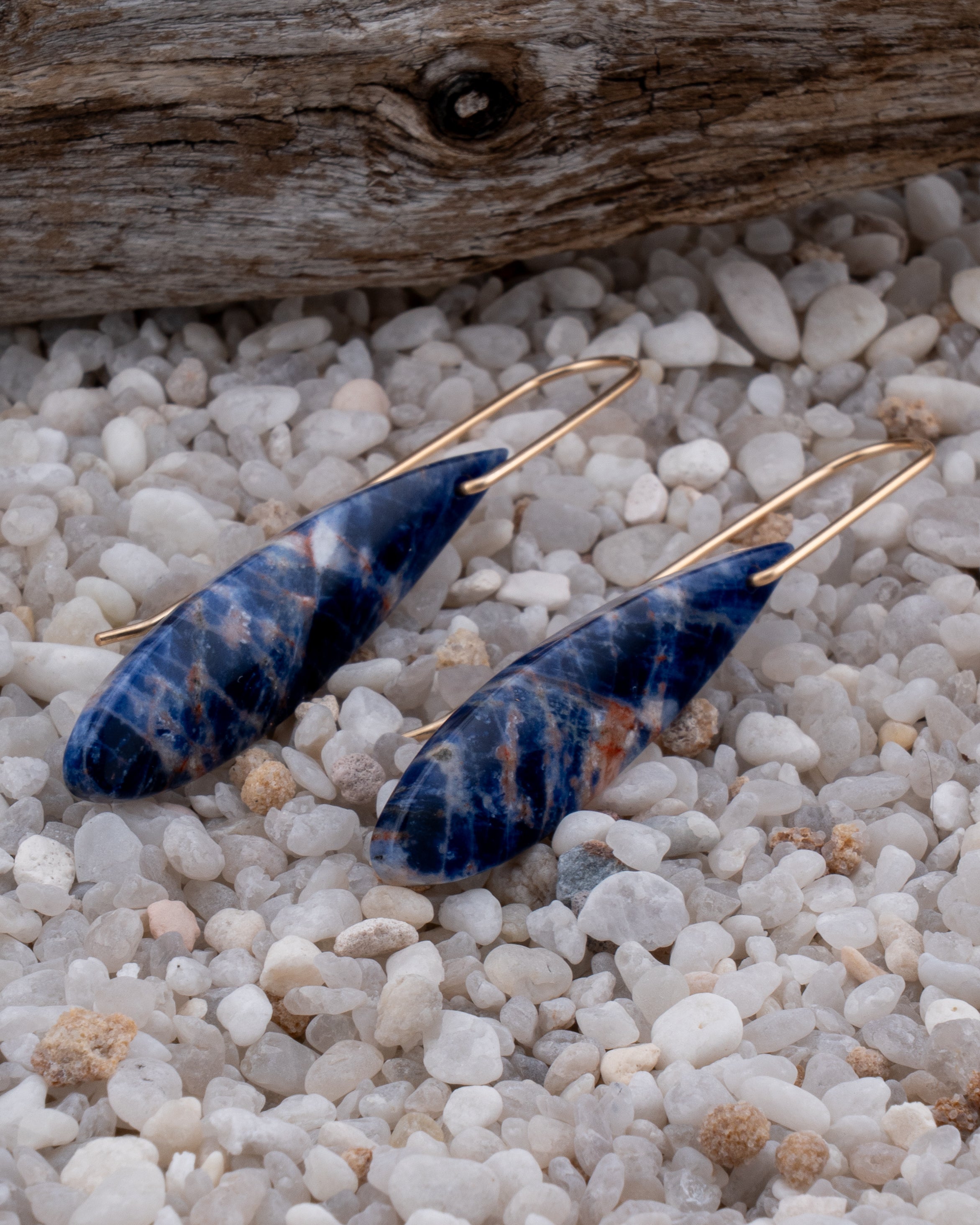 Blue Sodalite Teardrop Dangles
