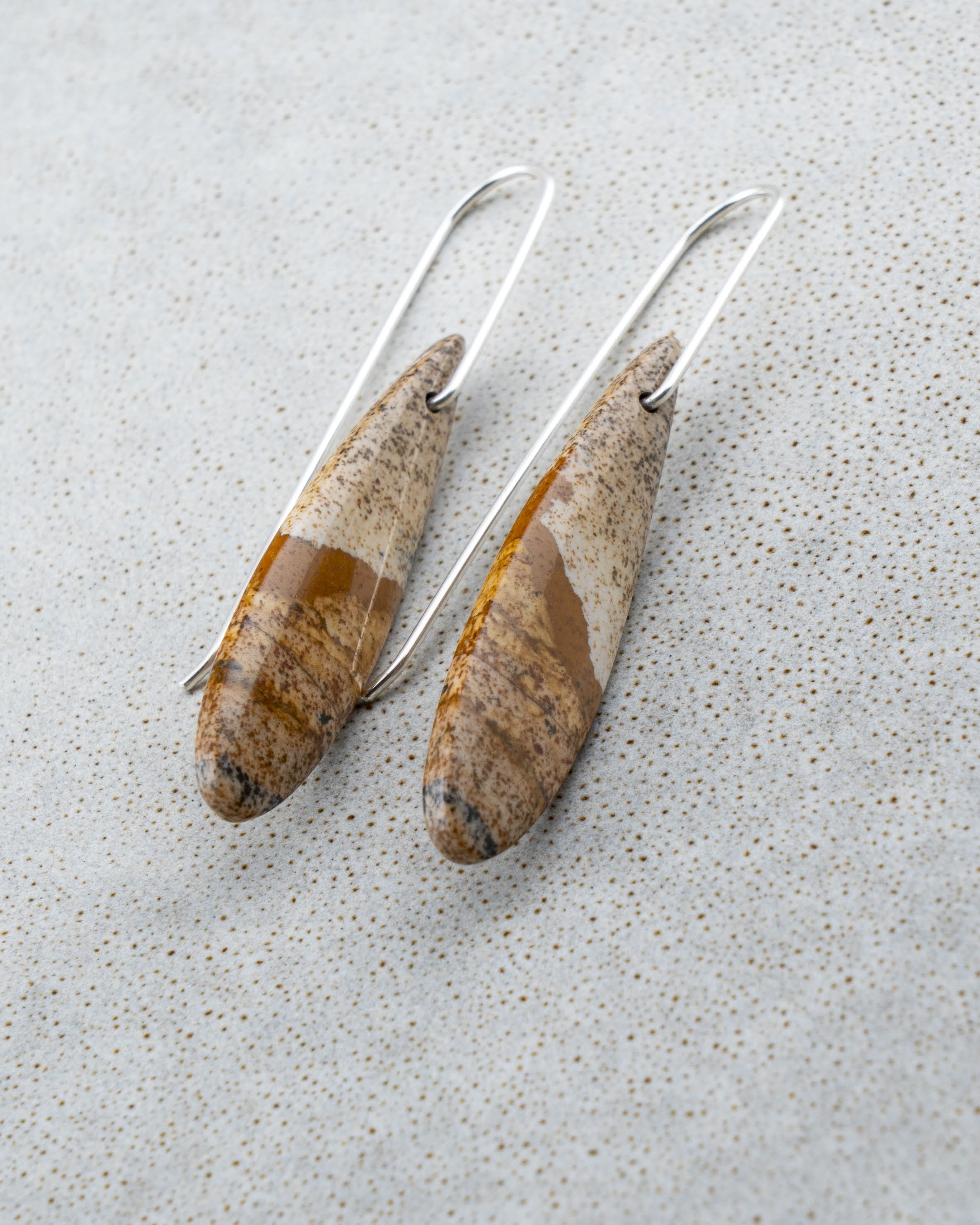 Desert Jasper Teardrop Dangles