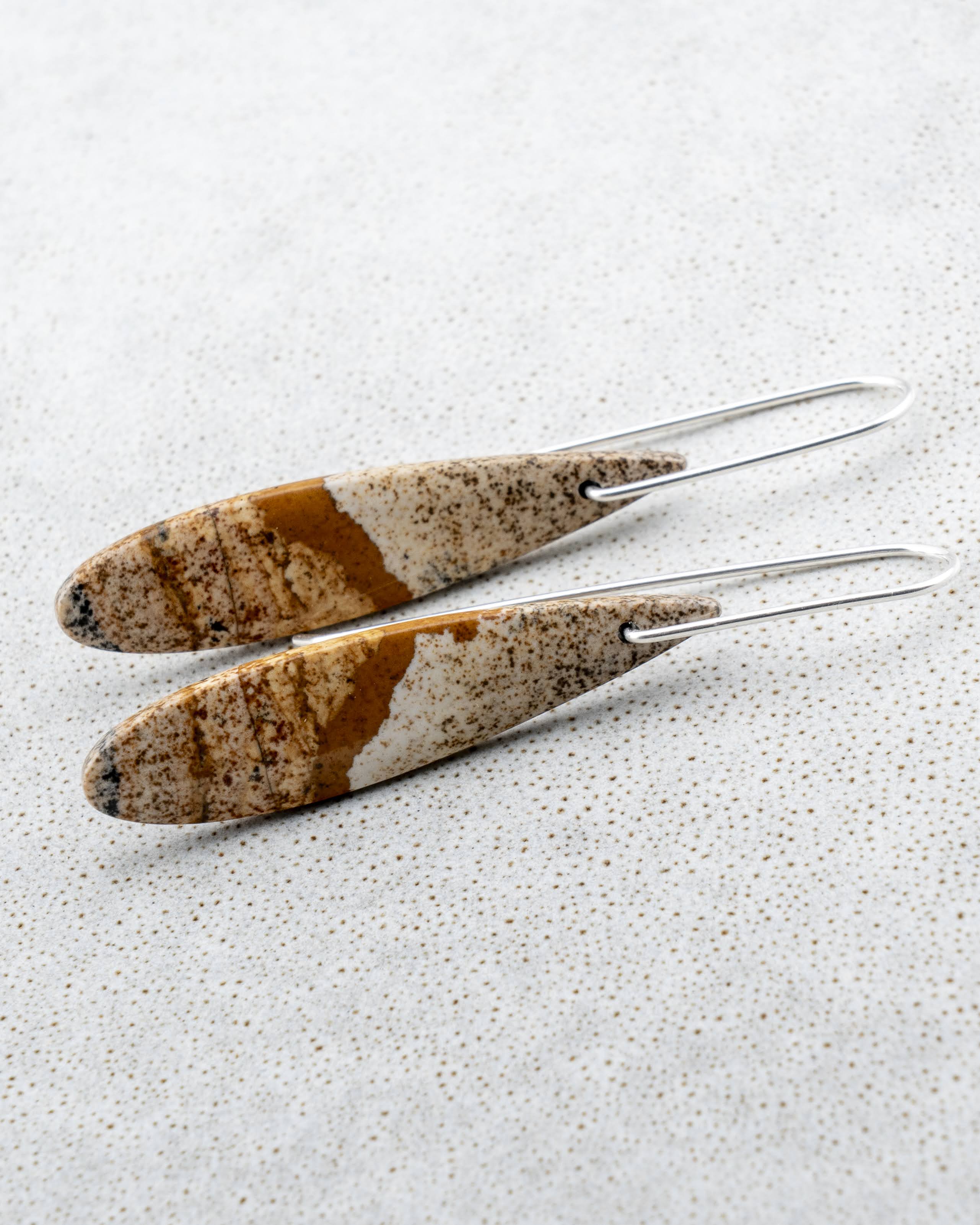 Desert Jasper Teardrop Dangles